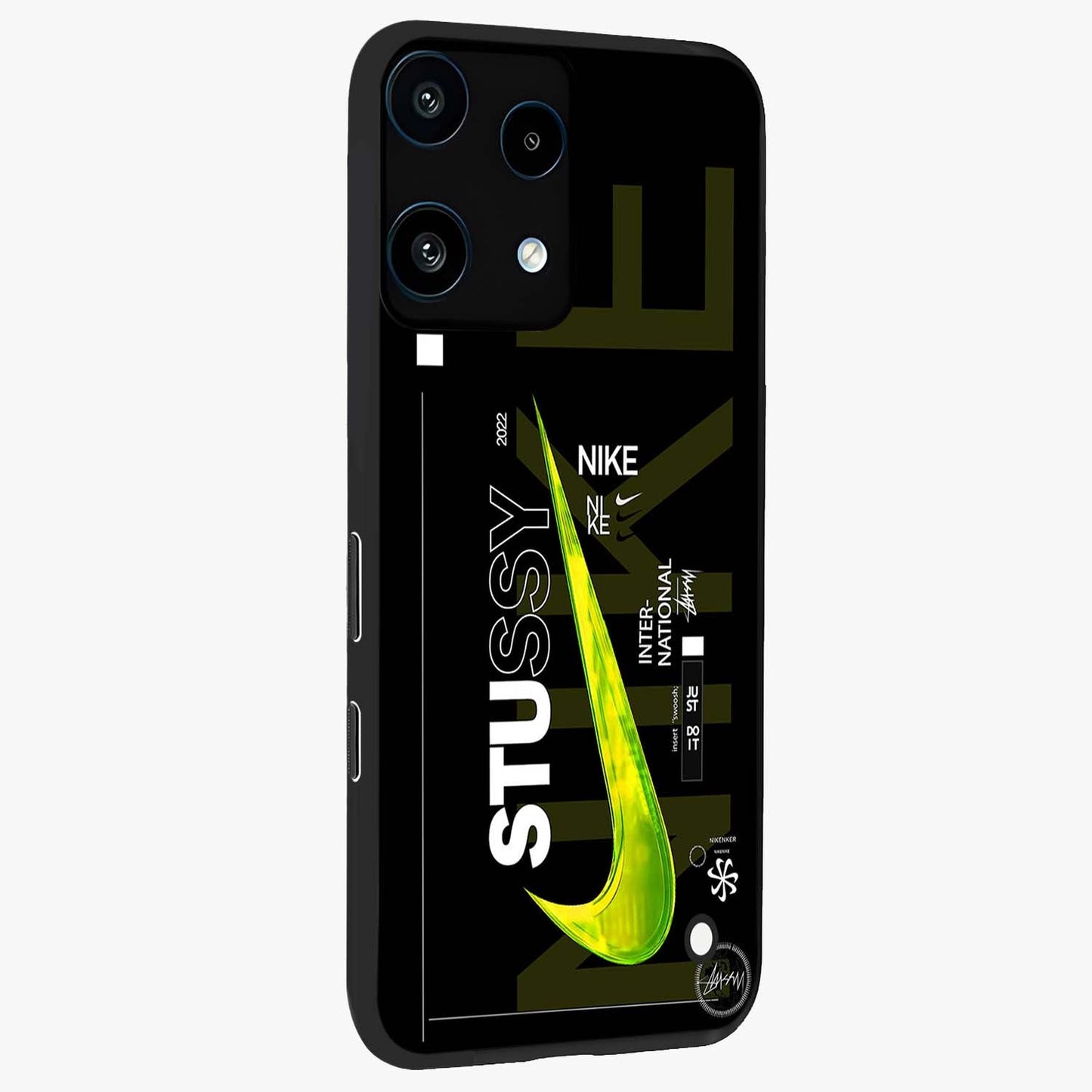 Neon Street Edition Glass Case upright view showcasing colorful neon artwork with modern street culture theme.