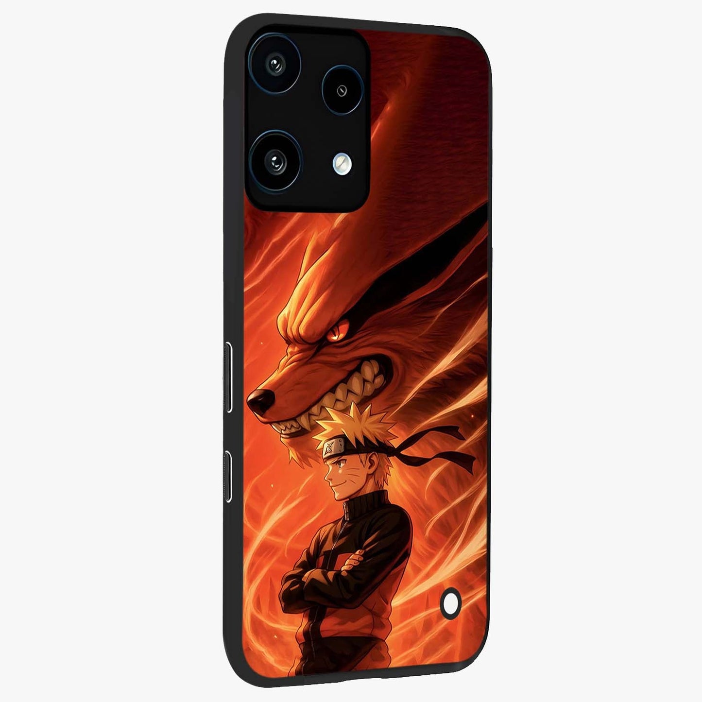 Nine Tails Legacy Glass Case upright view showcasing dramatic nine-tails artwork with intense anime themed design.