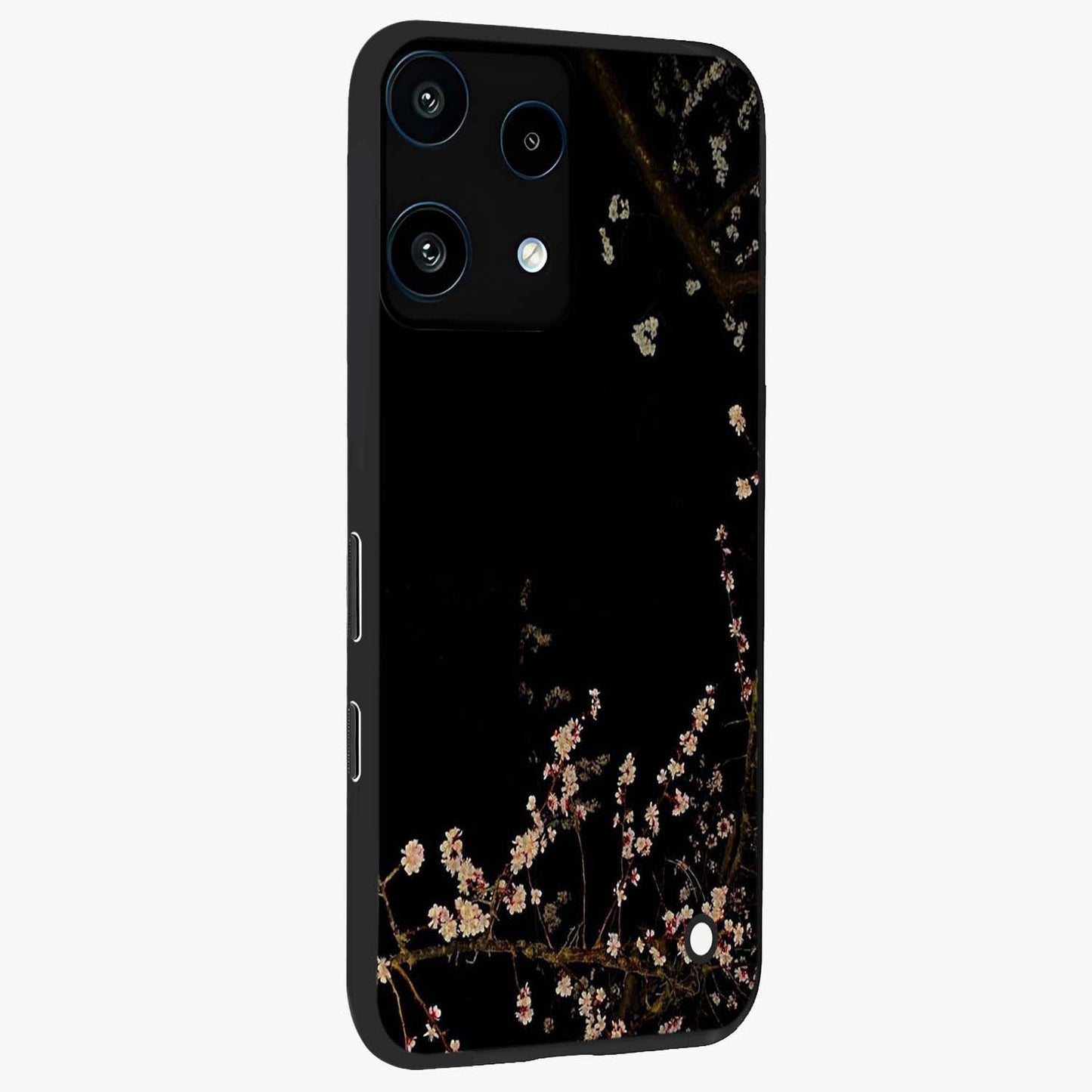 Petal Moon Light With Custom Name Glass Case upright view showcasing elegant floral moon artwork with personalized aesthetic.