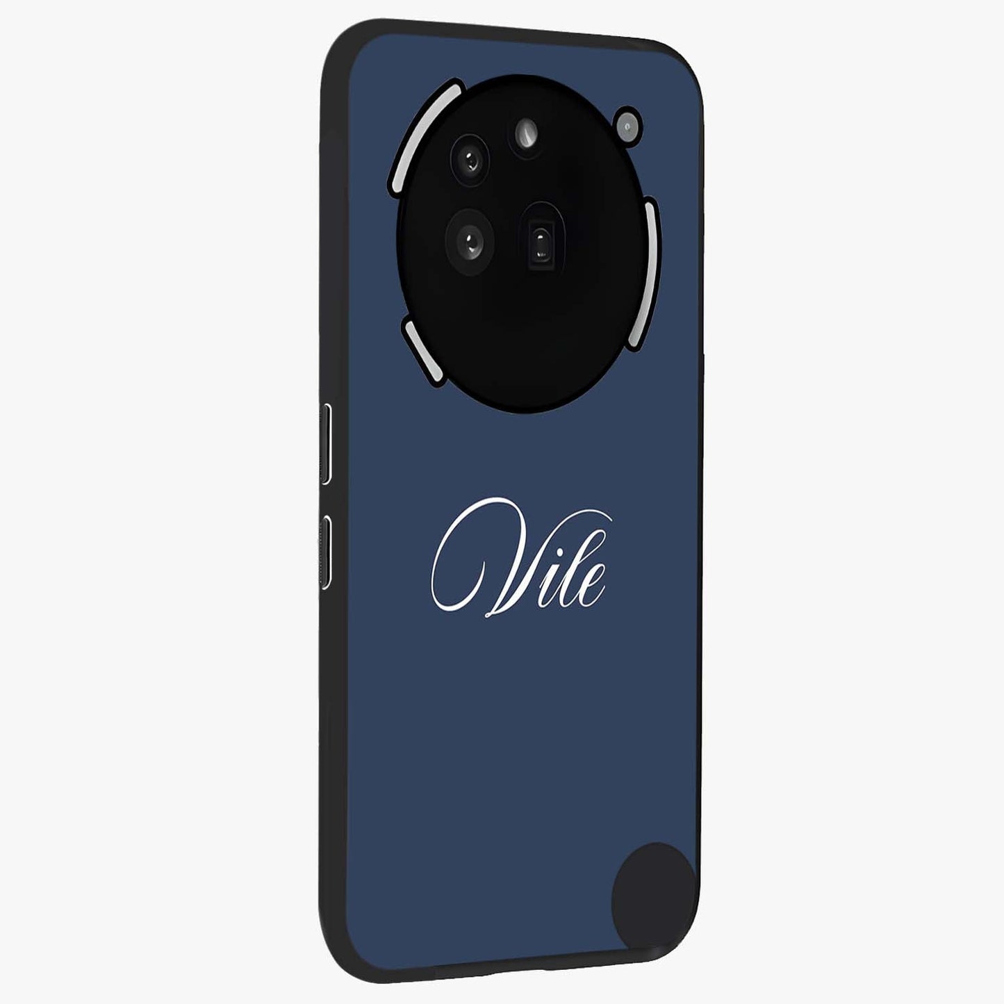 Blue Vintage Floral Pattern Glass Case displayed in angled mockup highlighting classic blue floral pattern and retro aesthetic design.