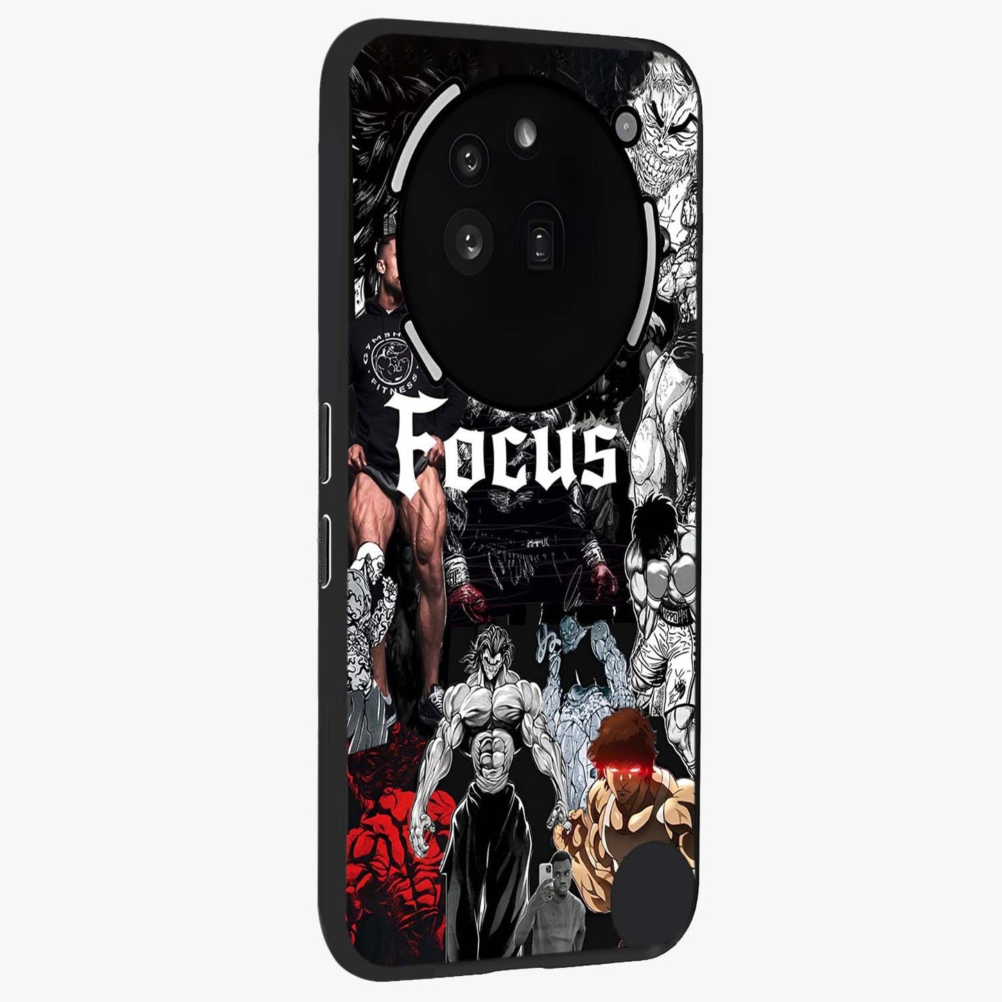 Relentless Power Focus Glass Case upright view showcasing strong inspirational artwork with powerful focus theme.