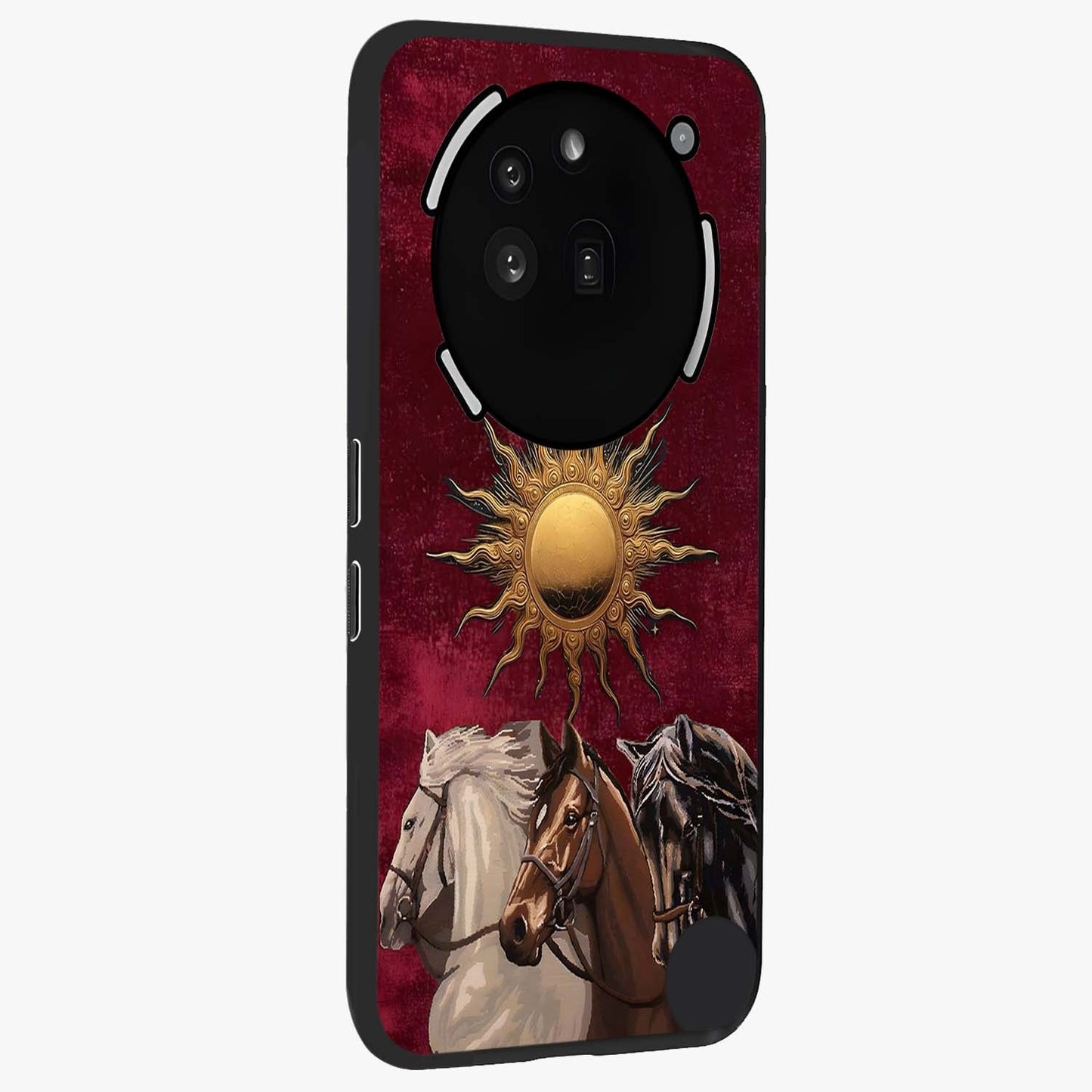 Solar Riders Glass Case upright view showcasing energetic rider artwork with bold adventure theme.