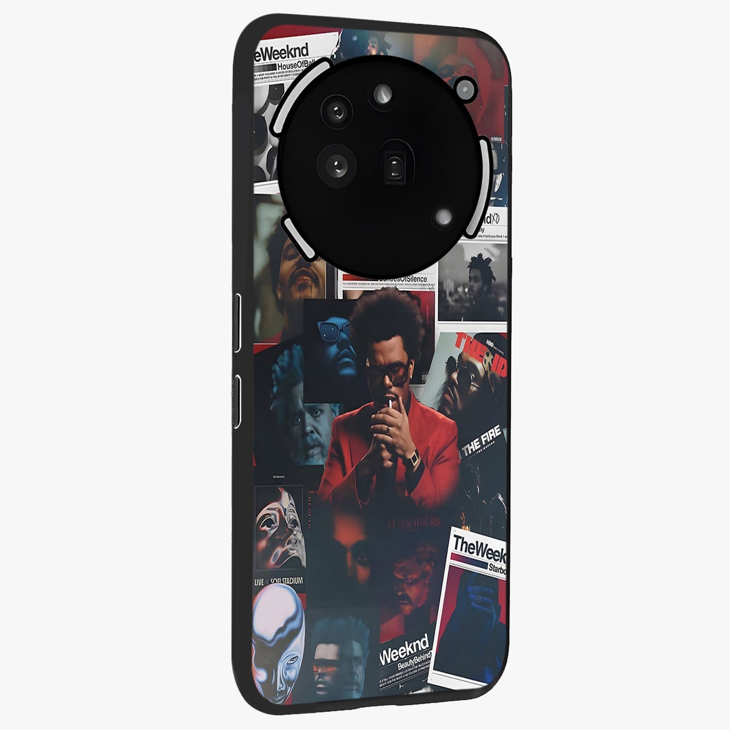 The Weeknd Glass Case upright view showcasing bold music themed artwork with contemporary artistic style.