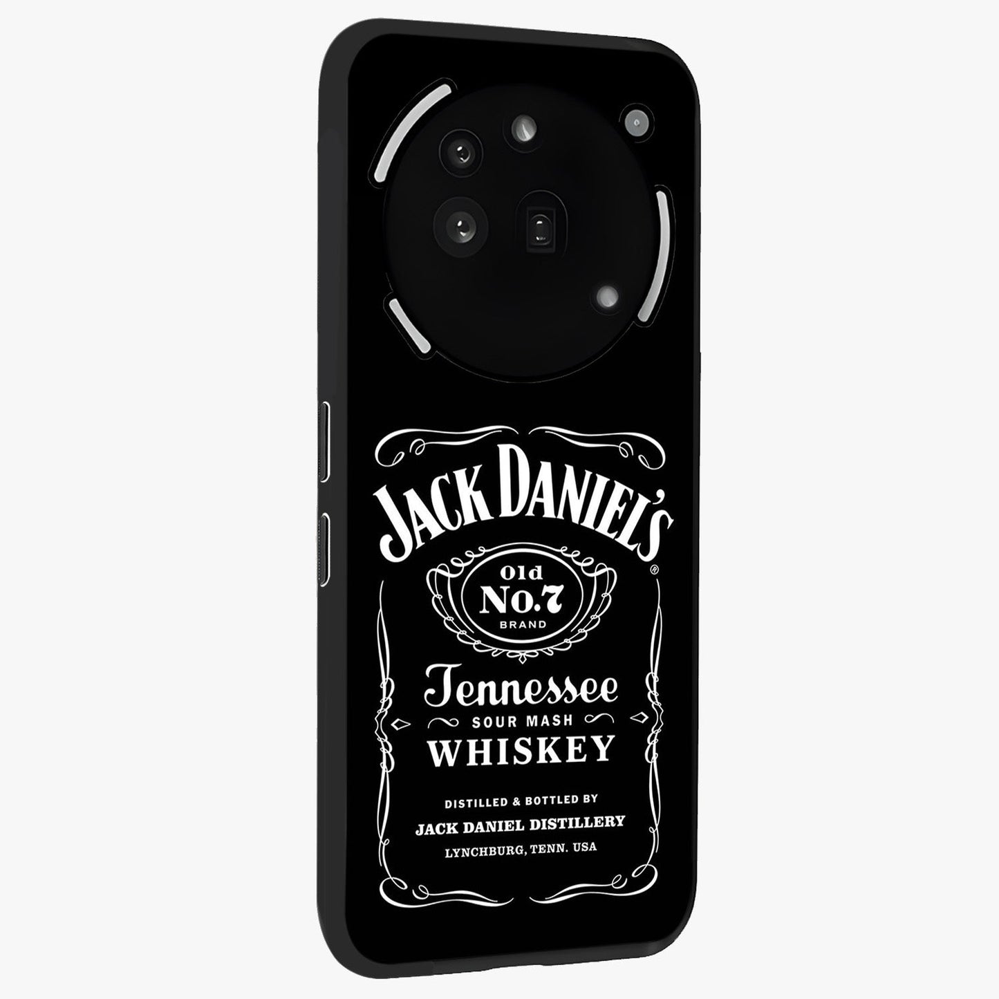 Vintage Whiskey Heritage Glass Case upright view showcasing stylish vintage whiskey artwork with timeless bar culture theme.