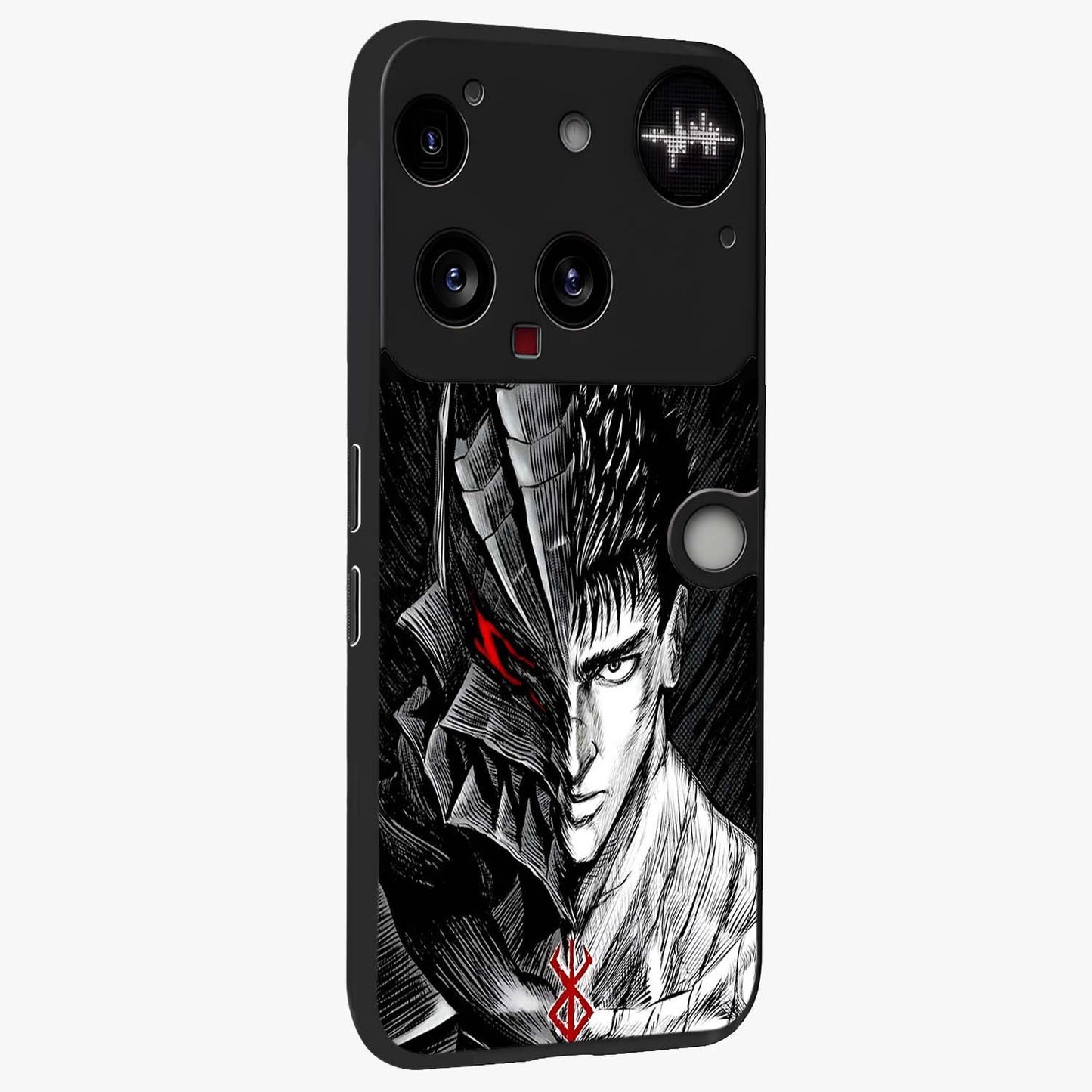 Berserker Blood Oath Glass Case upright view showcasing intense warrior aesthetic with dramatic artistic style.