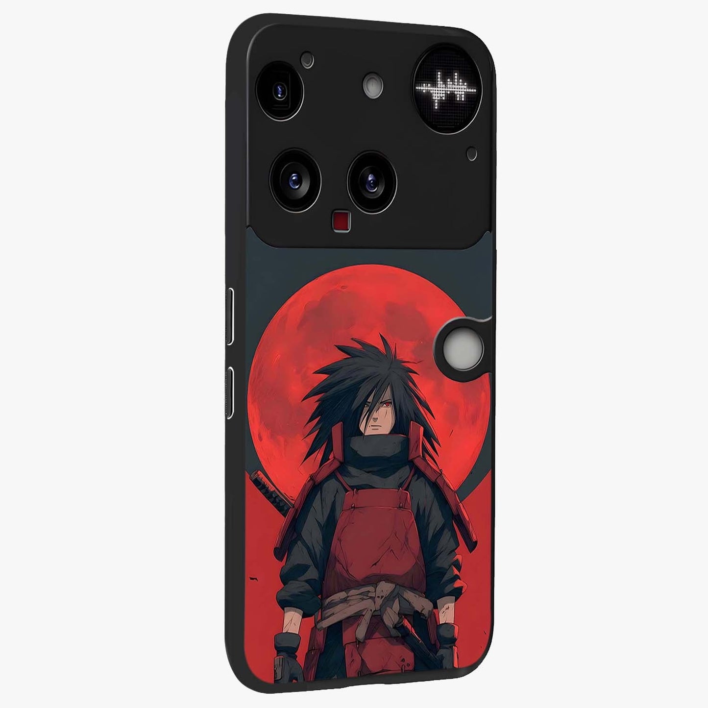 Crimson Moon Warlord Glass Case upright view showcasing powerful warlord artwork with dark celestial theme.