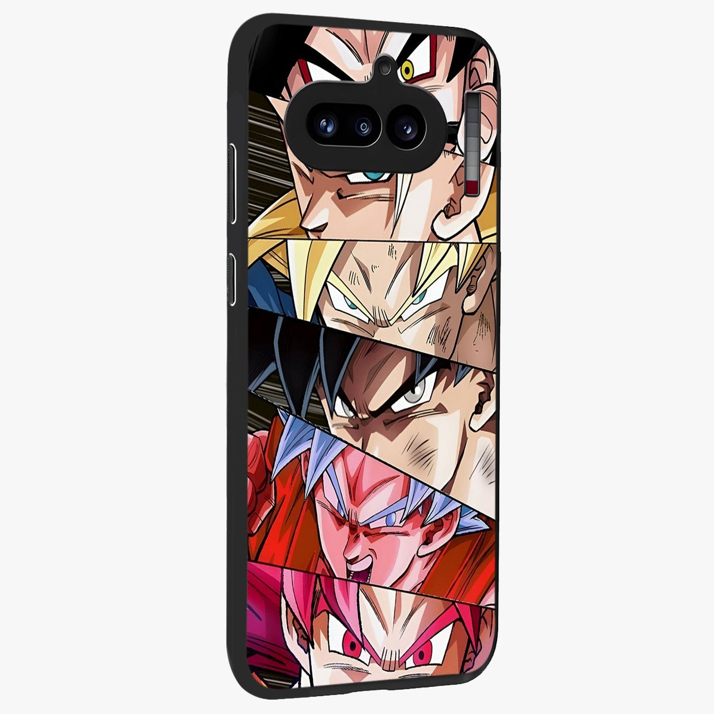 Anime Character Glass Case upright view showcasing expressive anime artwork with bold graphic style.