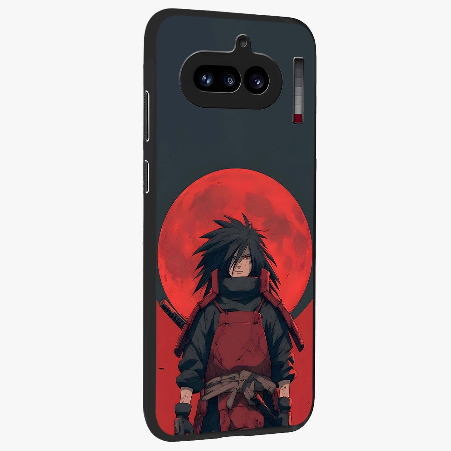 Crimson Moon Warlord Glass Case upright view showcasing powerful warlord artwork with dark celestial theme.