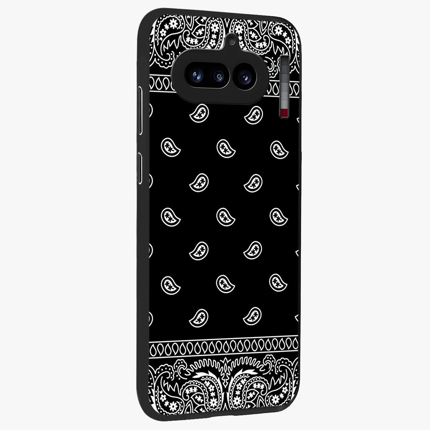 Retro Rebel Threads Glass Case upright view showcasing stylish vintage artwork with bold retro theme.