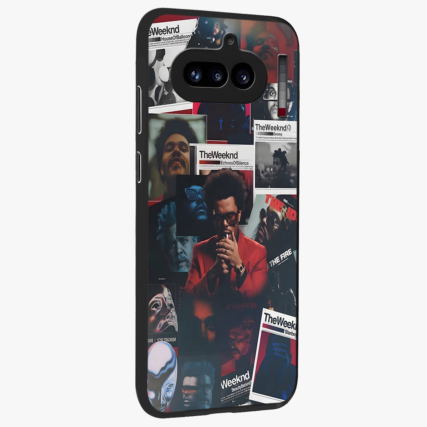 The Weeknd Glass Case upright view showcasing bold music themed artwork with contemporary artistic style.