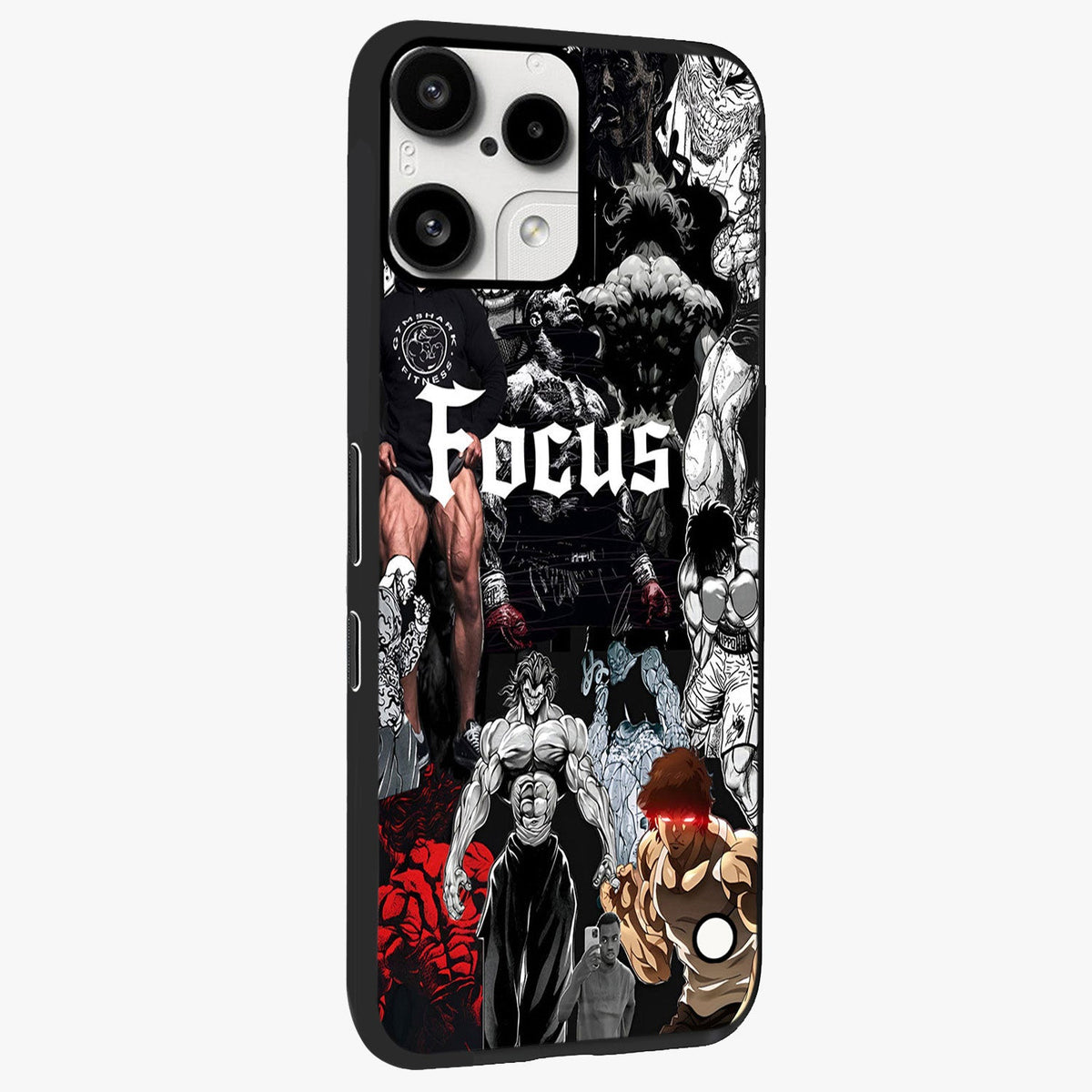 Relentless Power Focus Glass Case upright view showcasing strong inspirational artwork with powerful focus theme.