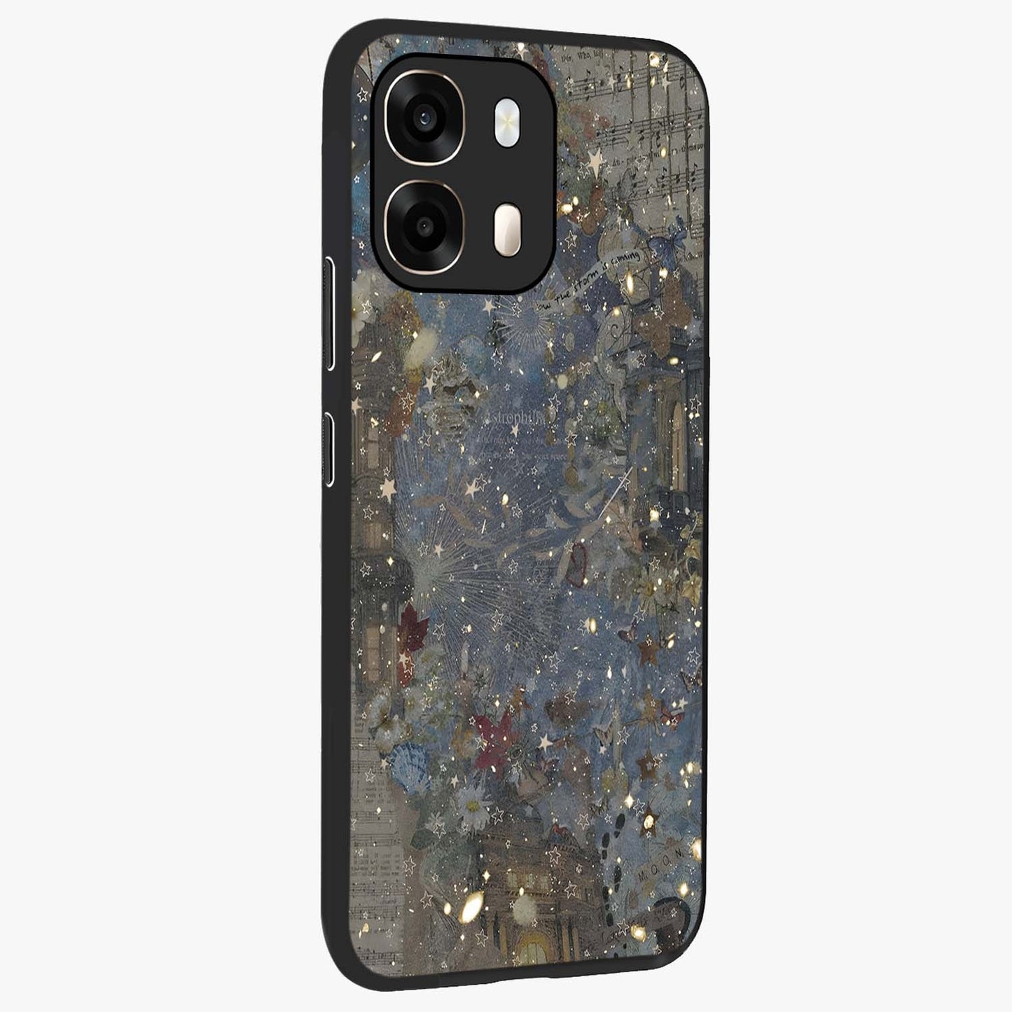 Aesthetic Astrolophia Glass Case upright view showcasing soft aesthetic theme with stylish modern look.