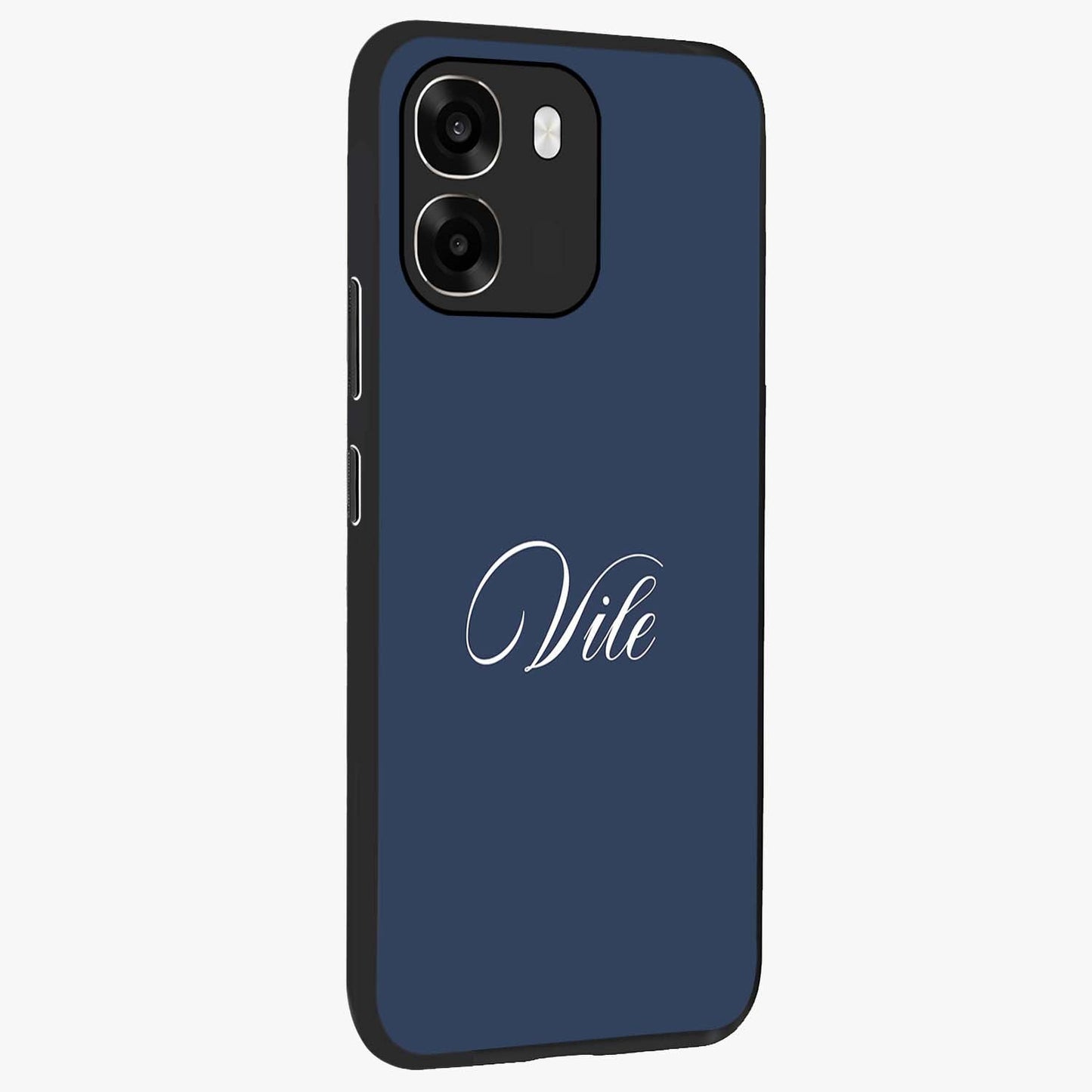 Blue Vintage Floral Pattern Glass Case displayed in angled mockup highlighting classic blue floral pattern and retro aesthetic design.