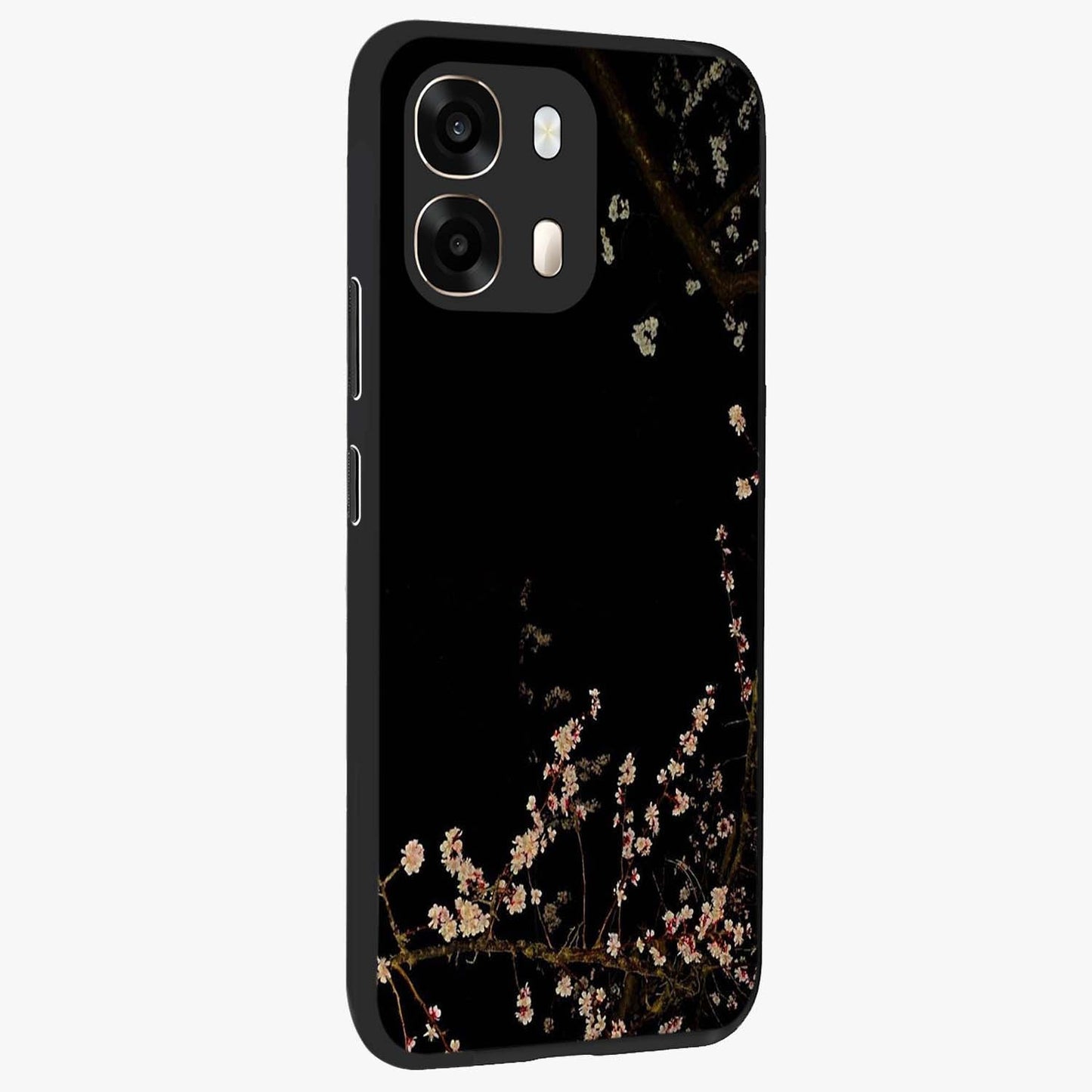 Petal Moon Light With Custom Name Glass Case upright view showcasing elegant floral moon artwork with personalized aesthetic.