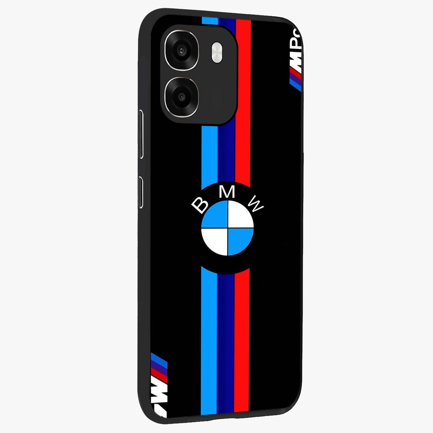 Turbo BMW Beast Glass Case upright view showcasing powerful car artwork with modern motorsport theme.