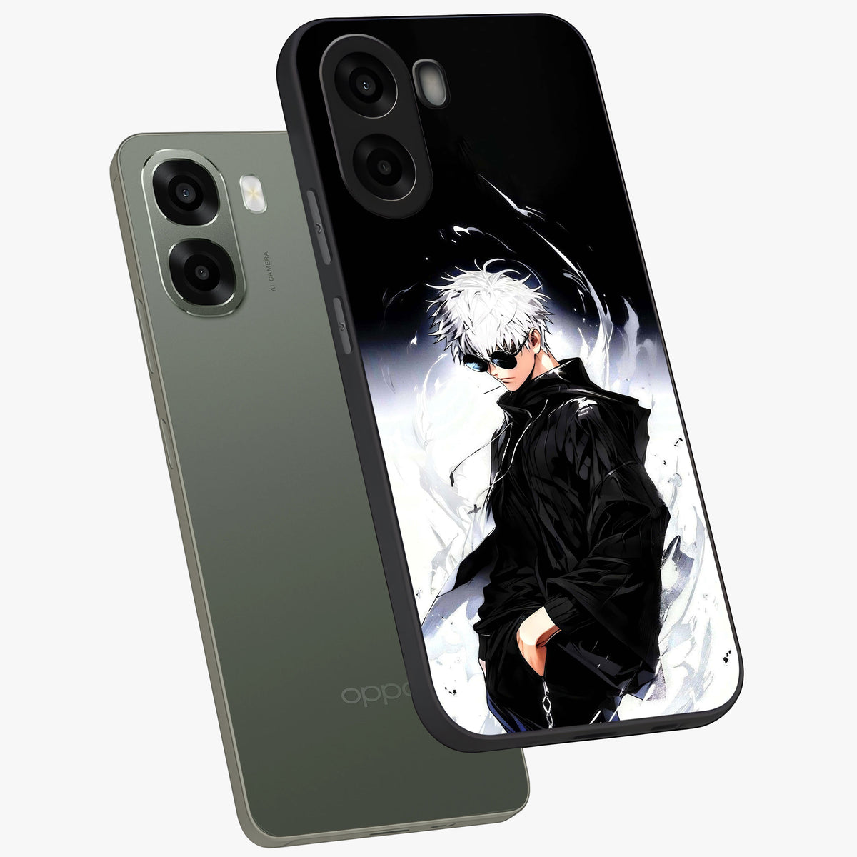 Limitless Shadow King Glass Case displayed in angled mockup highlighting dramatic dark hero design with intense aesthetic.