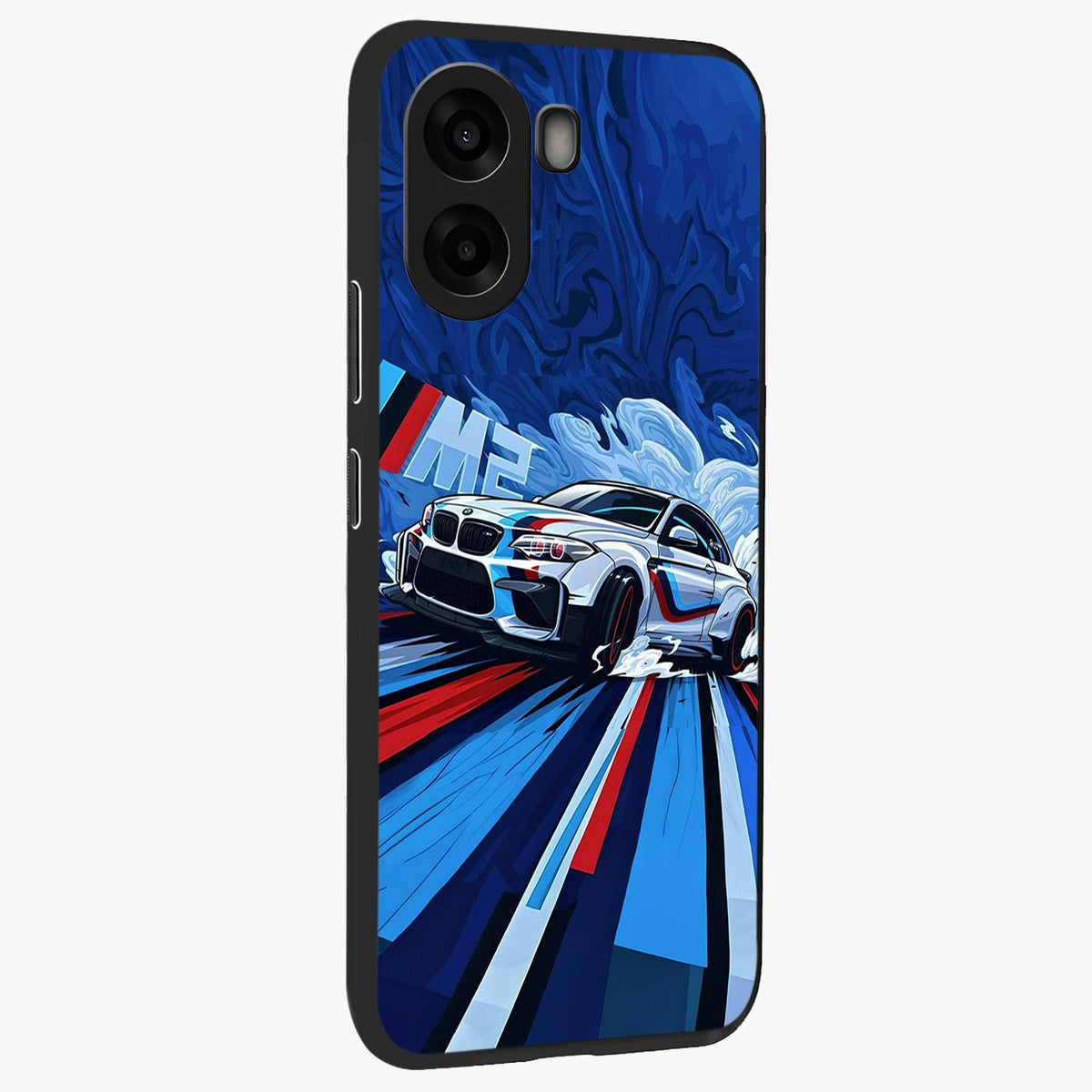 Drift Power Rush Glass Case upright view showcasing high speed racing artwork with bold automotive theme.
