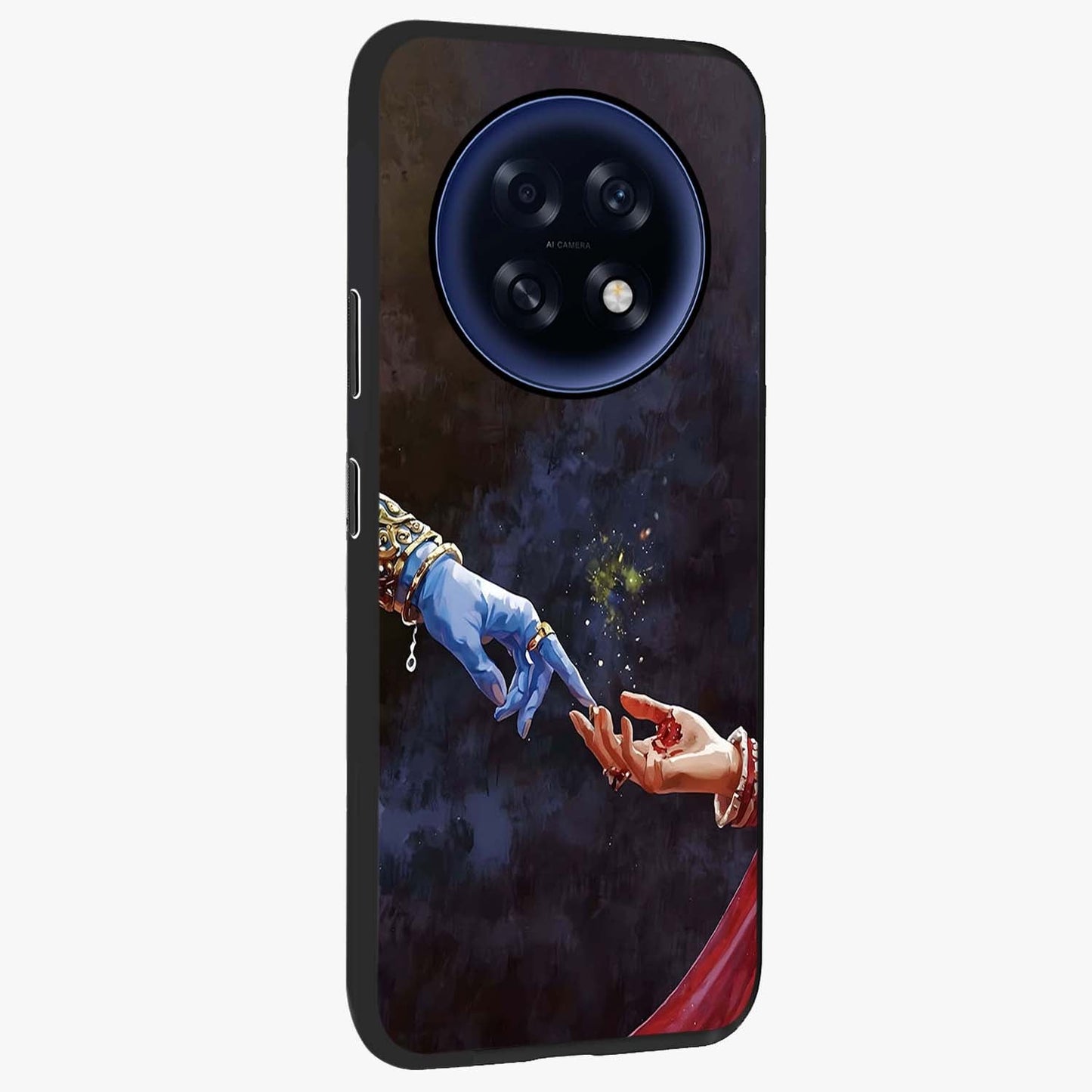 Divine Touch Eternal Glass Case upright view showcasing peaceful spiritual artwork with eternal divine theme.