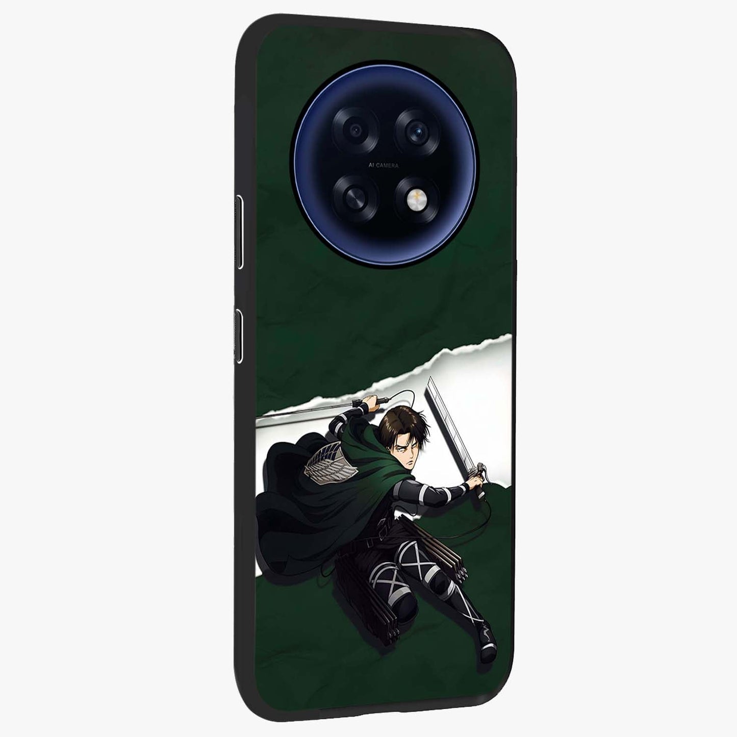 Emerald War Vanguard Glass Case upright view showcasing dramatic warrior artwork with bold fantasy theme.