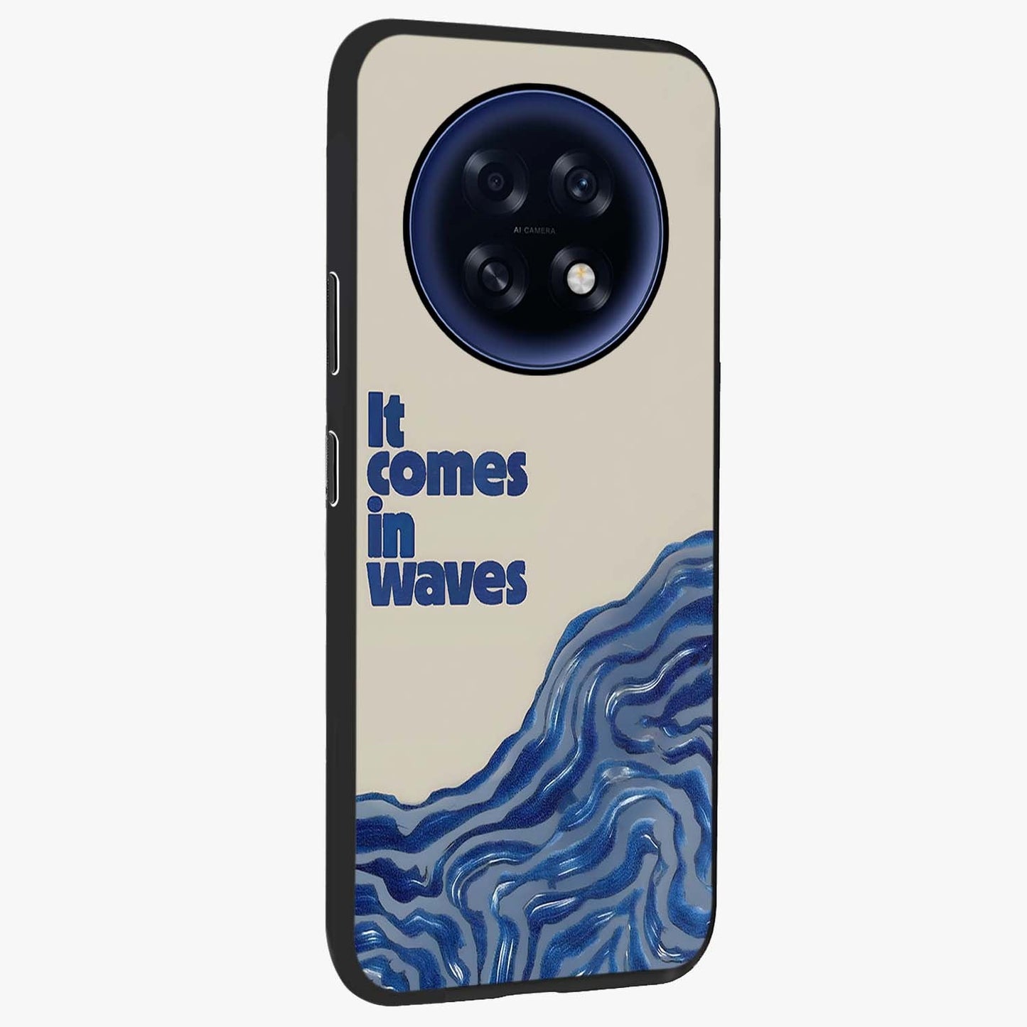 Itachi Sharingan Glass Case upright view showcasing intense anime eye artwork with bold character theme.