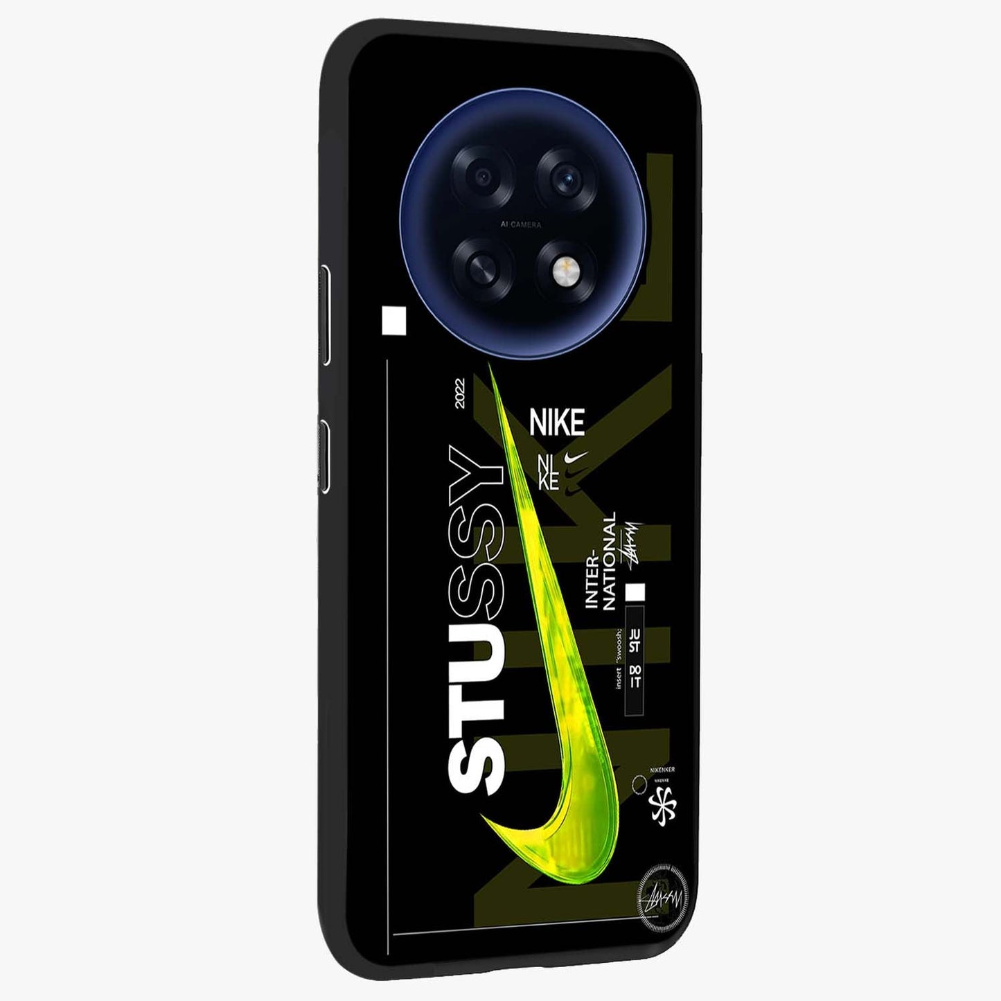Neon Street Edition Glass Case upright view showcasing colorful neon artwork with modern street culture theme.