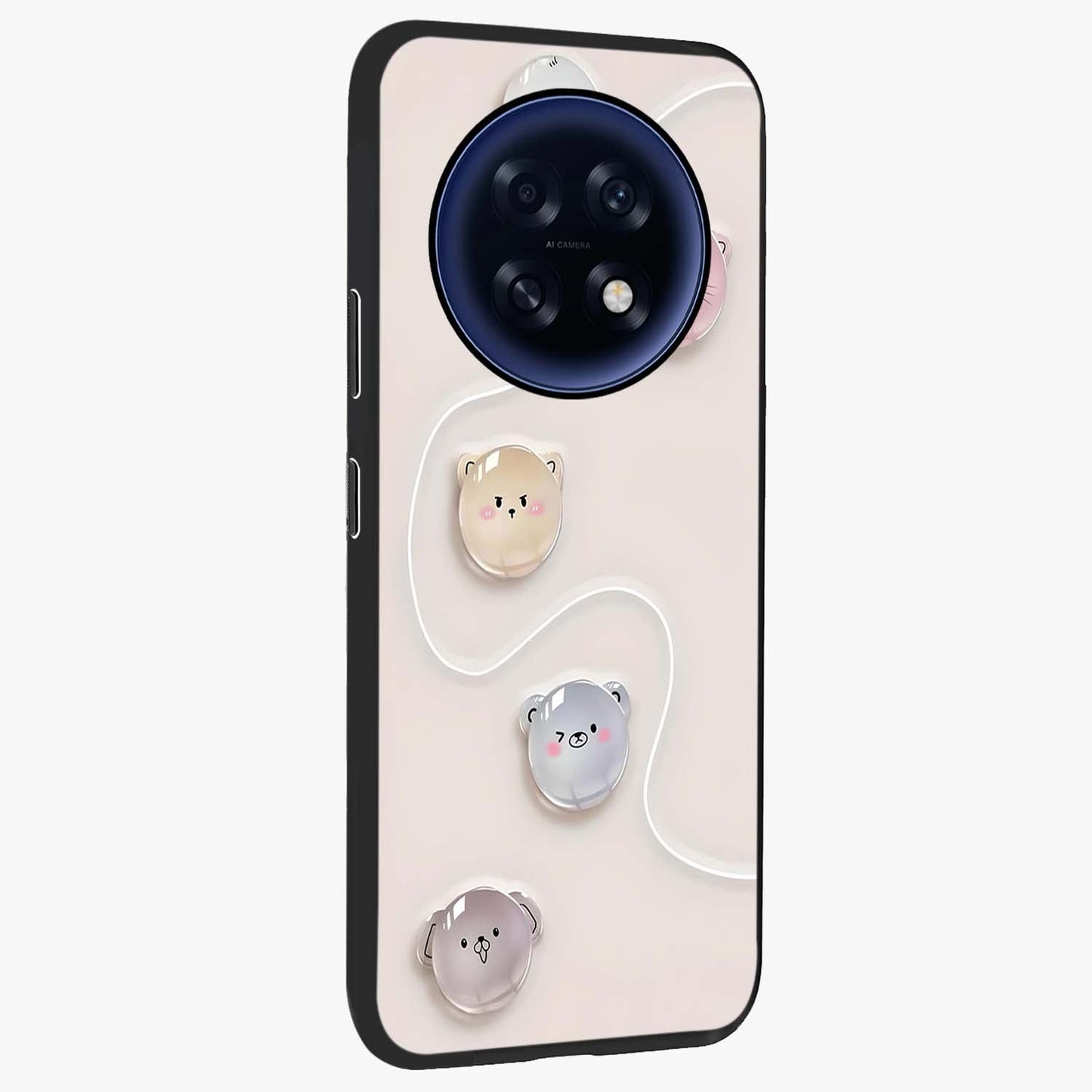 Puffy Face Parade Glass Case upright view showcasing adorable character artwork with cheerful animated theme.