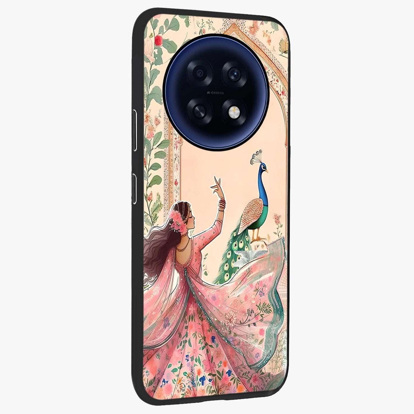 Royal Grace Muse Glass Case upright view showcasing stylish artistic artwork with sophisticated royal theme.