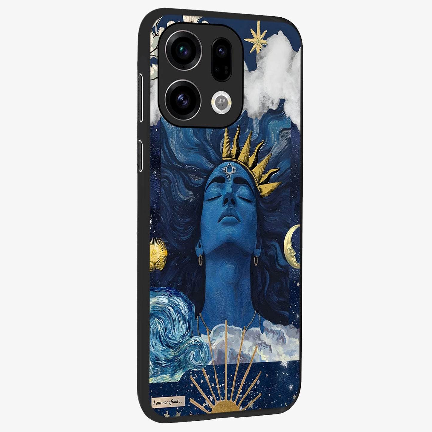 Aesthetic Lord Shiva Glass Case upright view showcasing powerful Lord Shiva artwork with devotional theme.