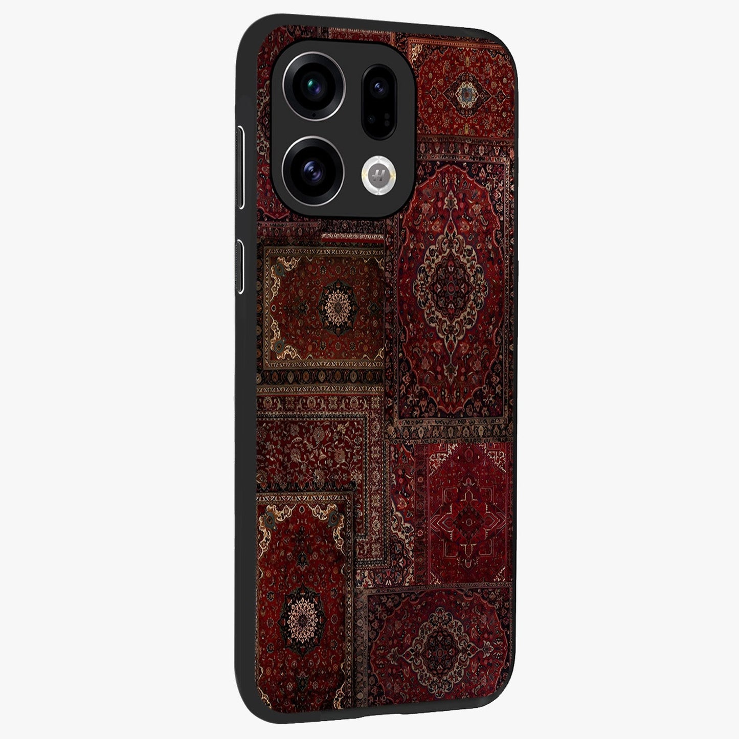 Persian Velvet Tale Glass Case upright view showcasing elegant Persian artwork with classic heritage theme.