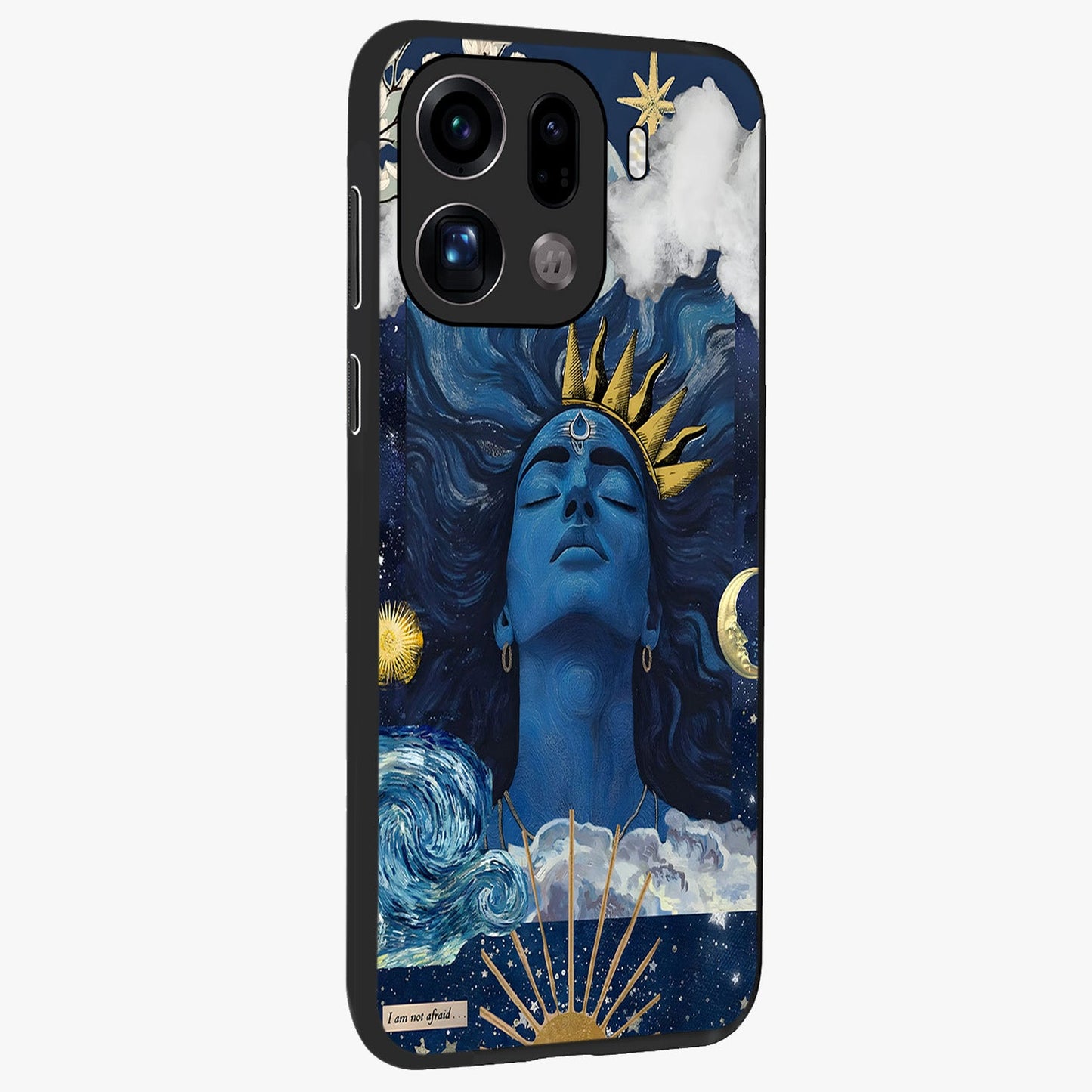 Aesthetic Lord Shiva Glass Case upright view showcasing powerful Lord Shiva artwork with devotional theme.