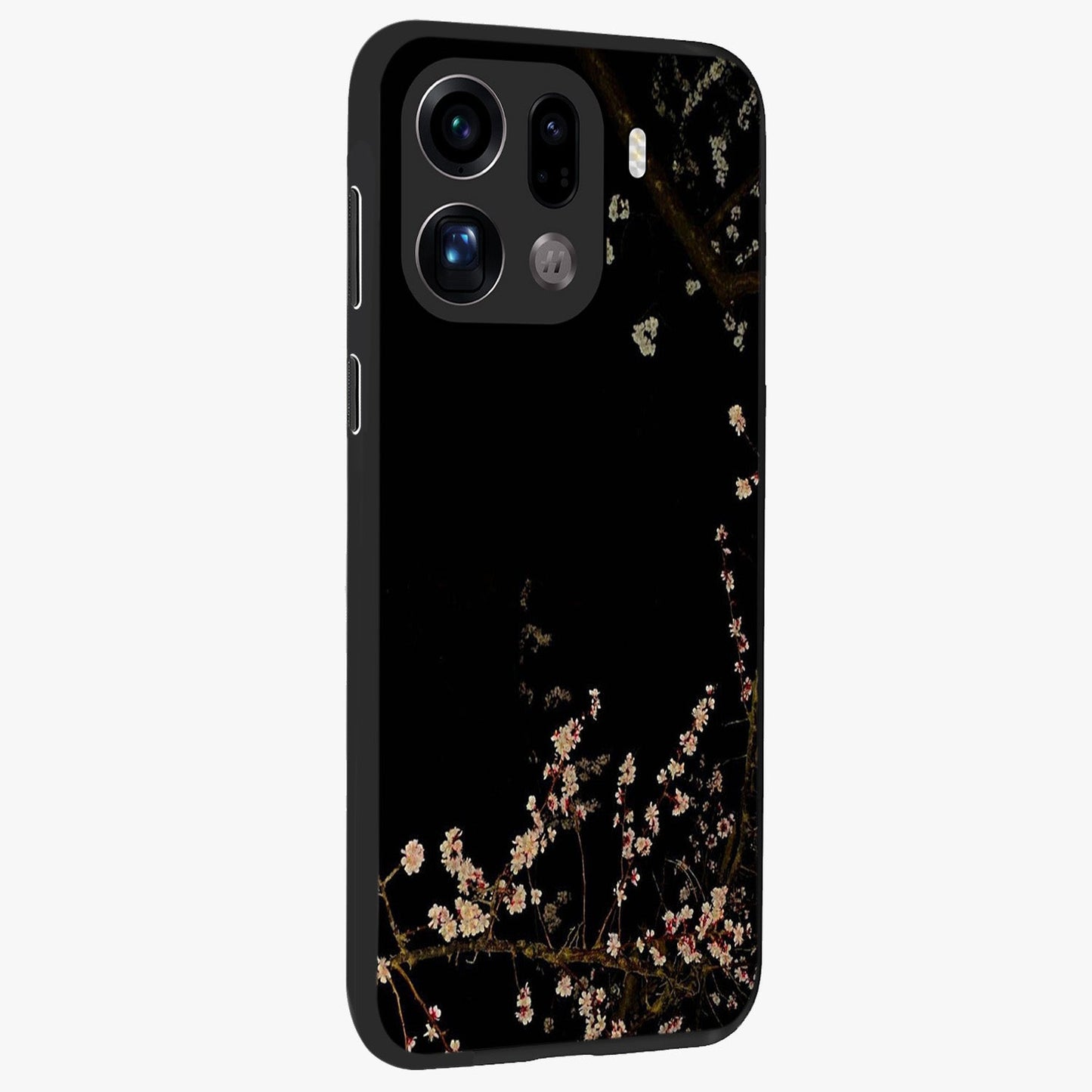 Petal Moon Light With Custom Name Glass Case upright view showcasing elegant floral moon artwork with personalized aesthetic.