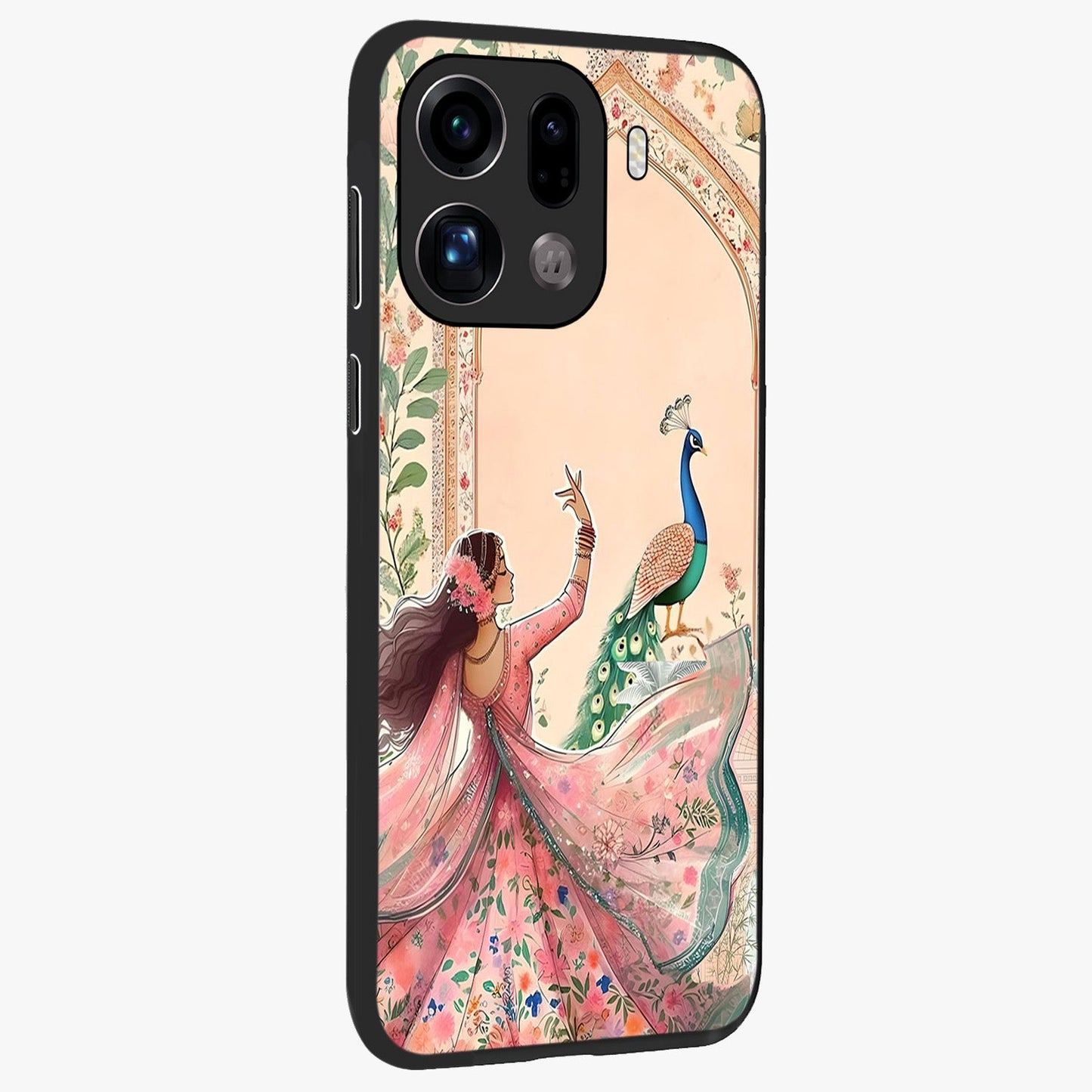 Royal Grace Muse Glass Case upright view showcasing stylish artistic artwork with sophisticated royal theme.