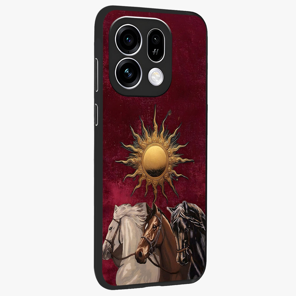 Solar Riders Glass Case upright view showcasing energetic rider artwork with bold adventure theme.