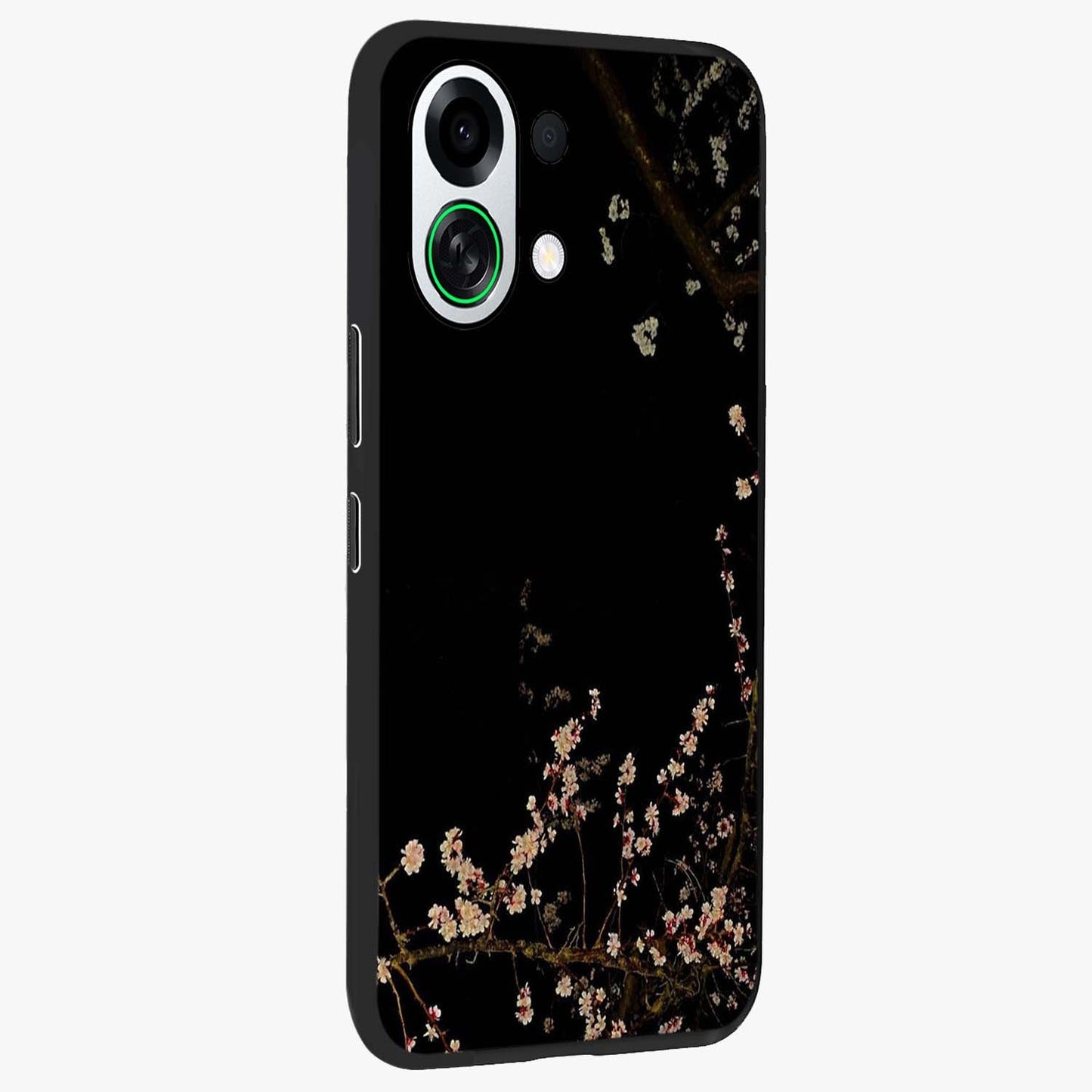 Petal Moon Light With Custom Name Glass Case upright view showcasing elegant floral moon artwork with personalized aesthetic.