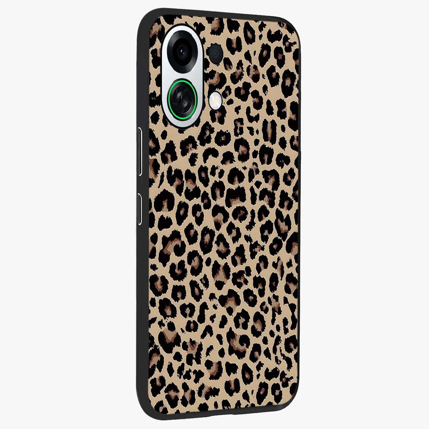 Savage Chic Pattern Glass Case upright view showcasing trendy decorative artwork with edgy fashion theme.