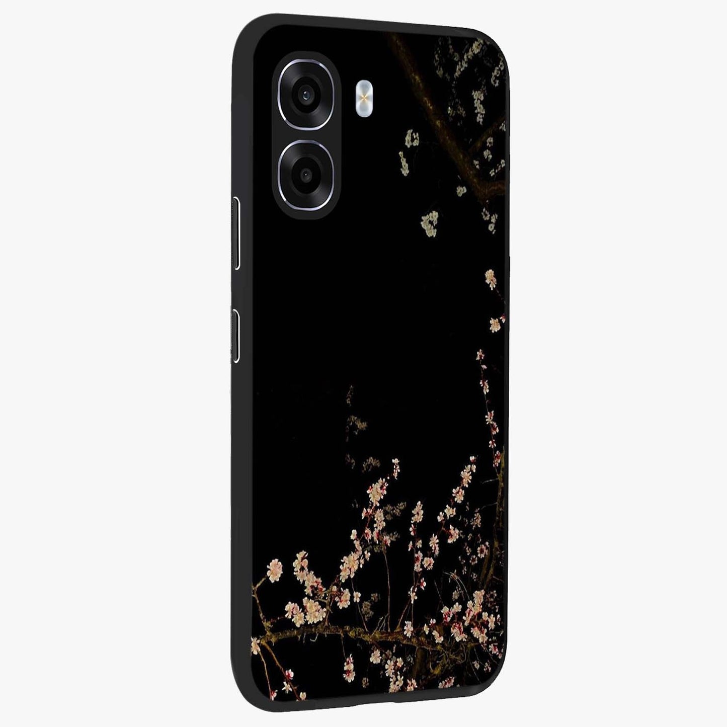 Petal Moon Light With Custom Name Glass Case upright view showcasing elegant floral moon artwork with personalized aesthetic.
