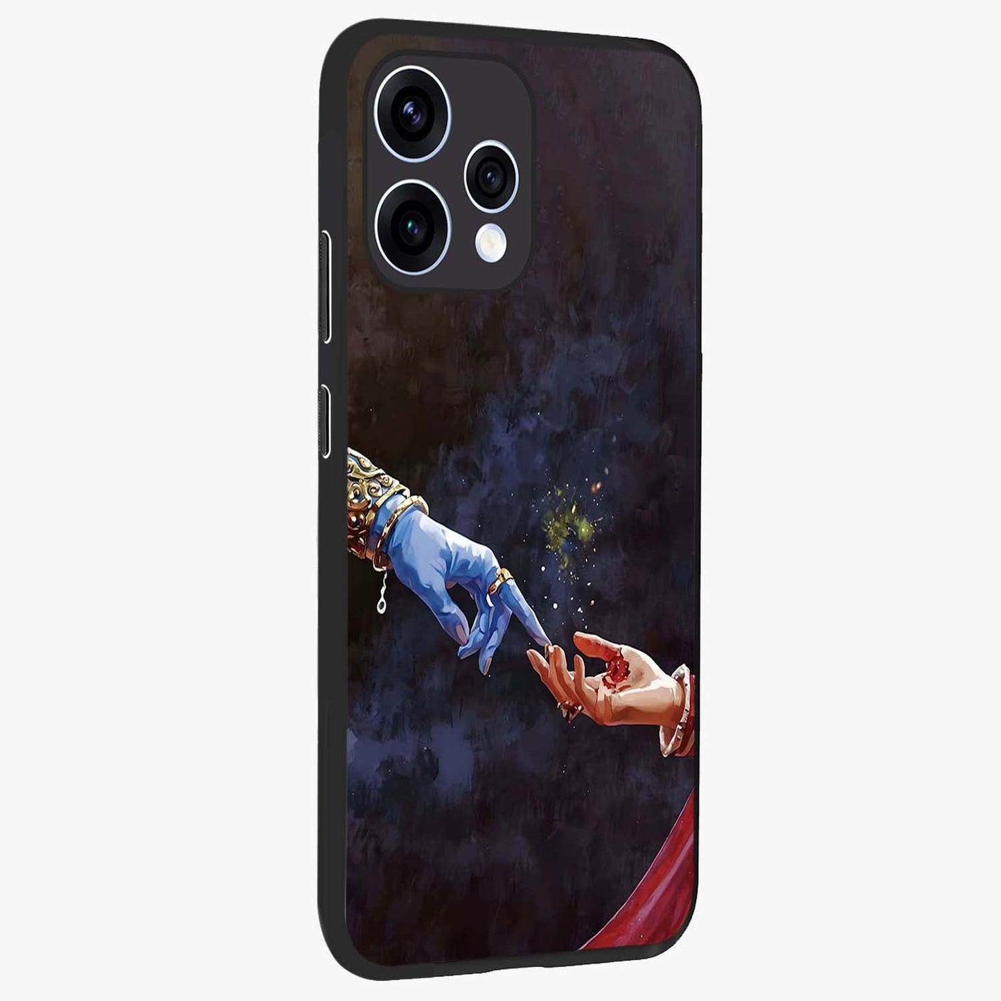Divine Touch Eternal Glass Case upright view showcasing peaceful spiritual artwork with eternal divine theme.