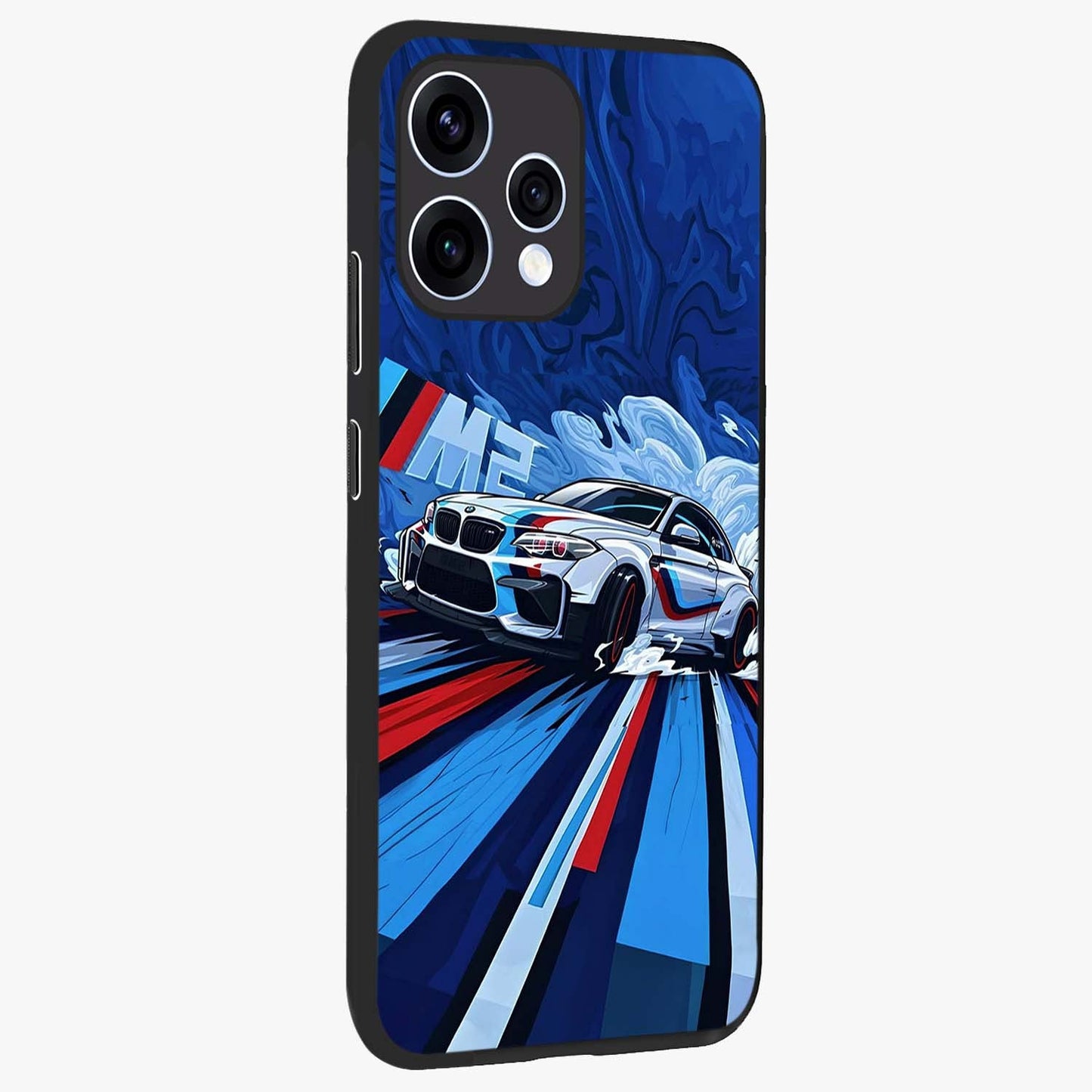 Drift Power Rush Glass Case upright view showcasing high speed racing artwork with bold automotive theme.