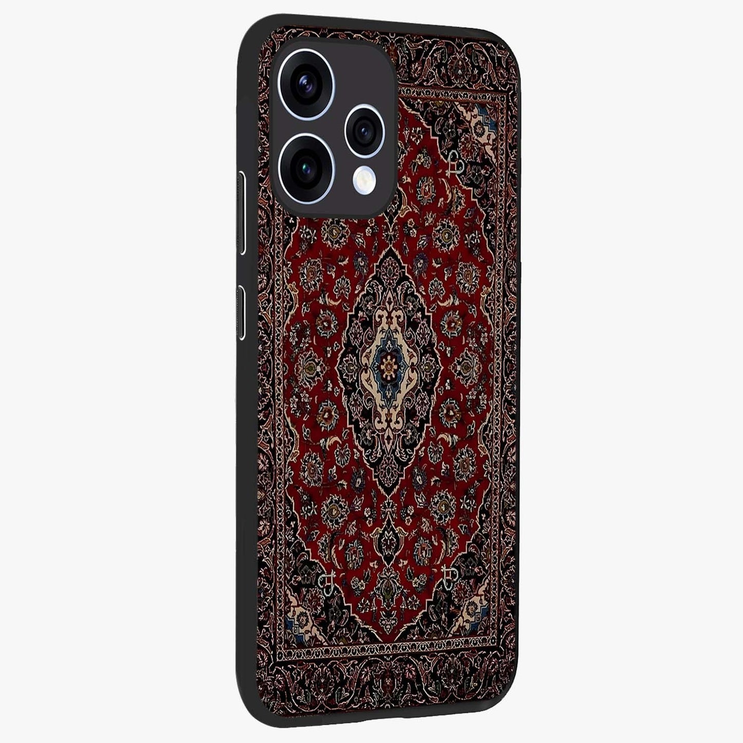 Heritage Carpet Royale Glass Case upright view showcasing detailed ornamental artwork with luxurious traditional theme.
