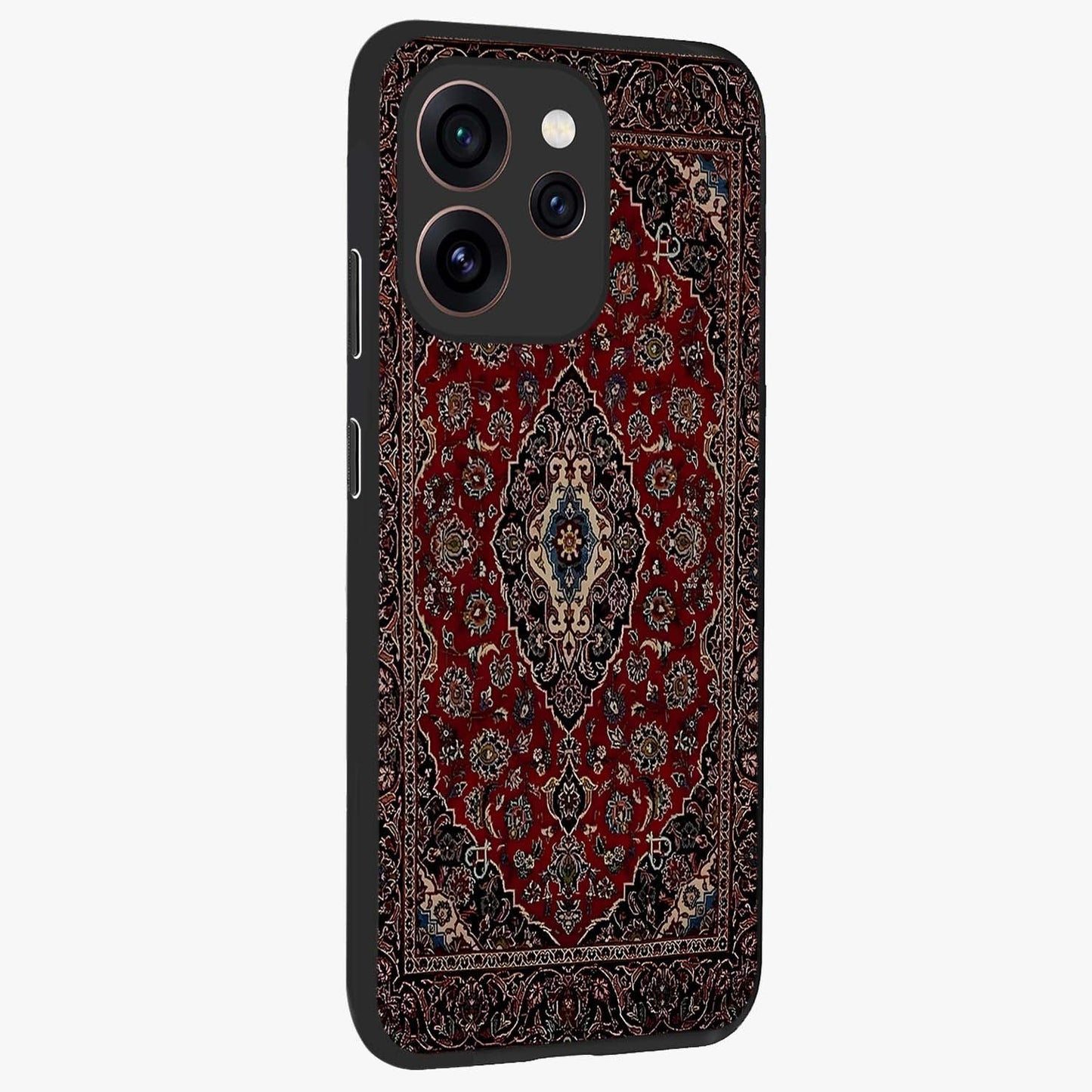 Heritage Carpet Royale Glass Case upright view showcasing detailed ornamental artwork with luxurious traditional theme.