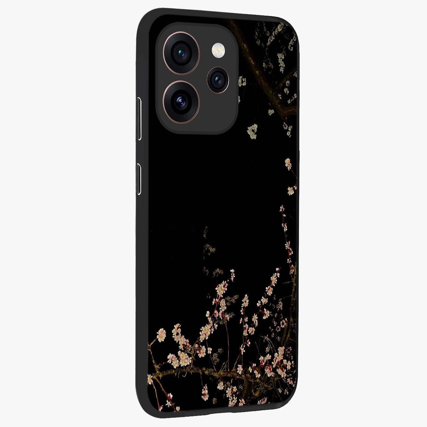 Petal Moon Light With Custom Name Glass Case upright view showcasing elegant floral moon artwork with personalized aesthetic.