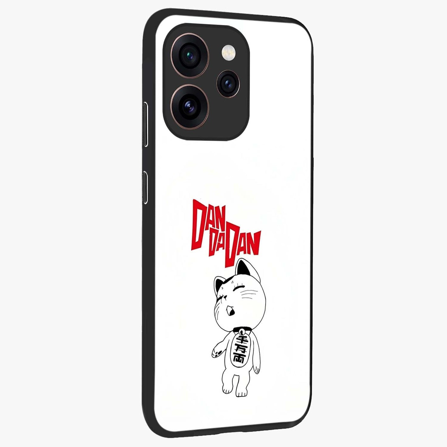 Playful Spirit Charm Glass Case upright view showcasing vibrant charm artwork with fun artistic theme.