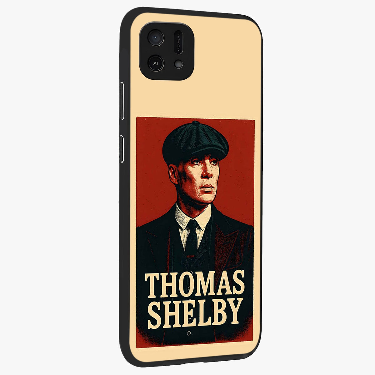 Vintage Mafia Authority Glass Case upright view showcasing dramatic vintage artwork with iconic authority theme.