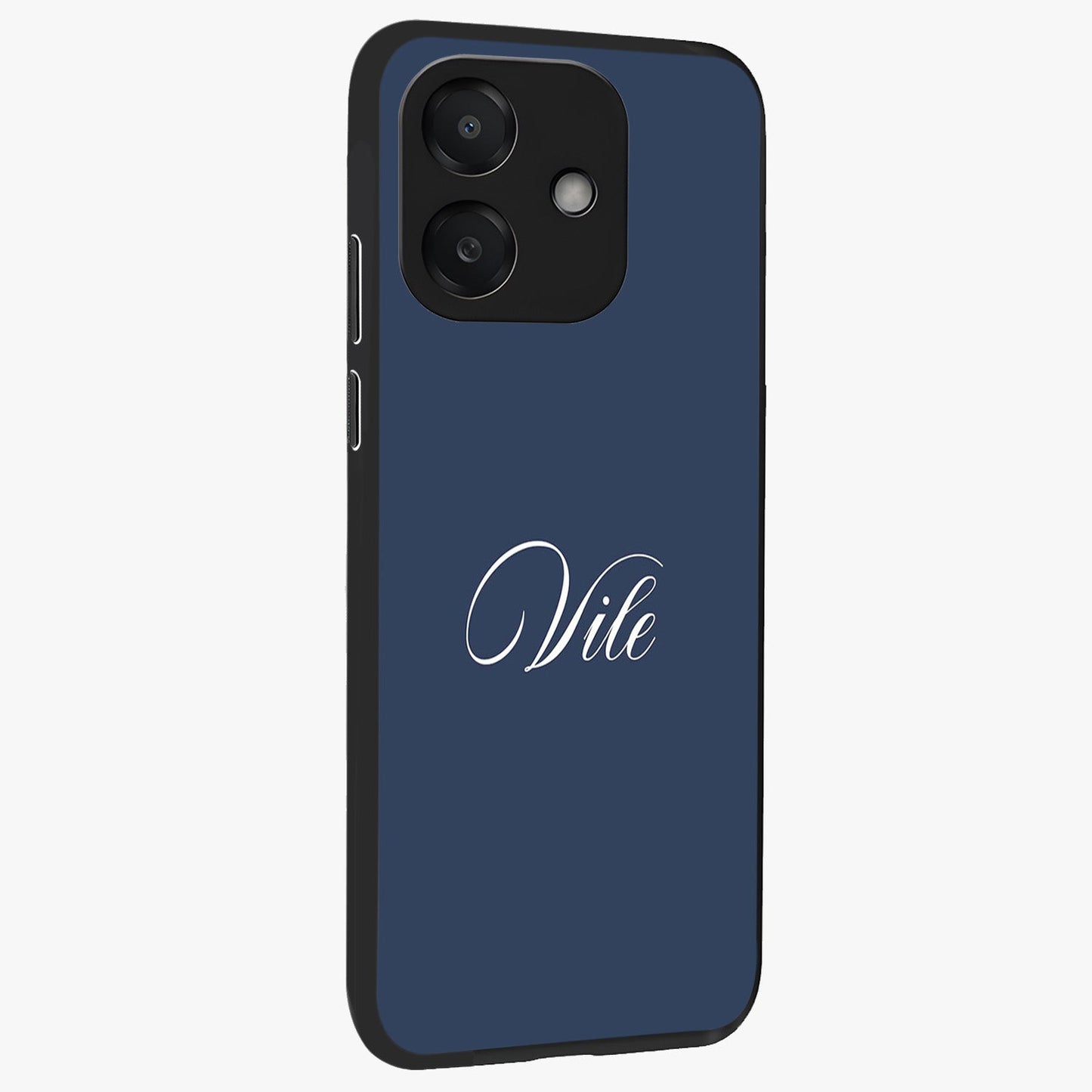 Blue Vintage Floral Pattern Glass Case displayed in angled mockup highlighting classic blue floral pattern and retro aesthetic design.