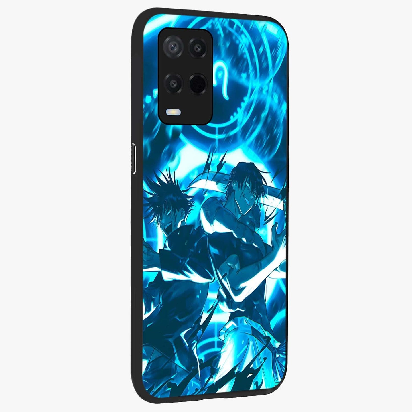 Cursed Energy Clash Glass Case upright view showcasing dramatic clash artwork with bold supernatural theme.