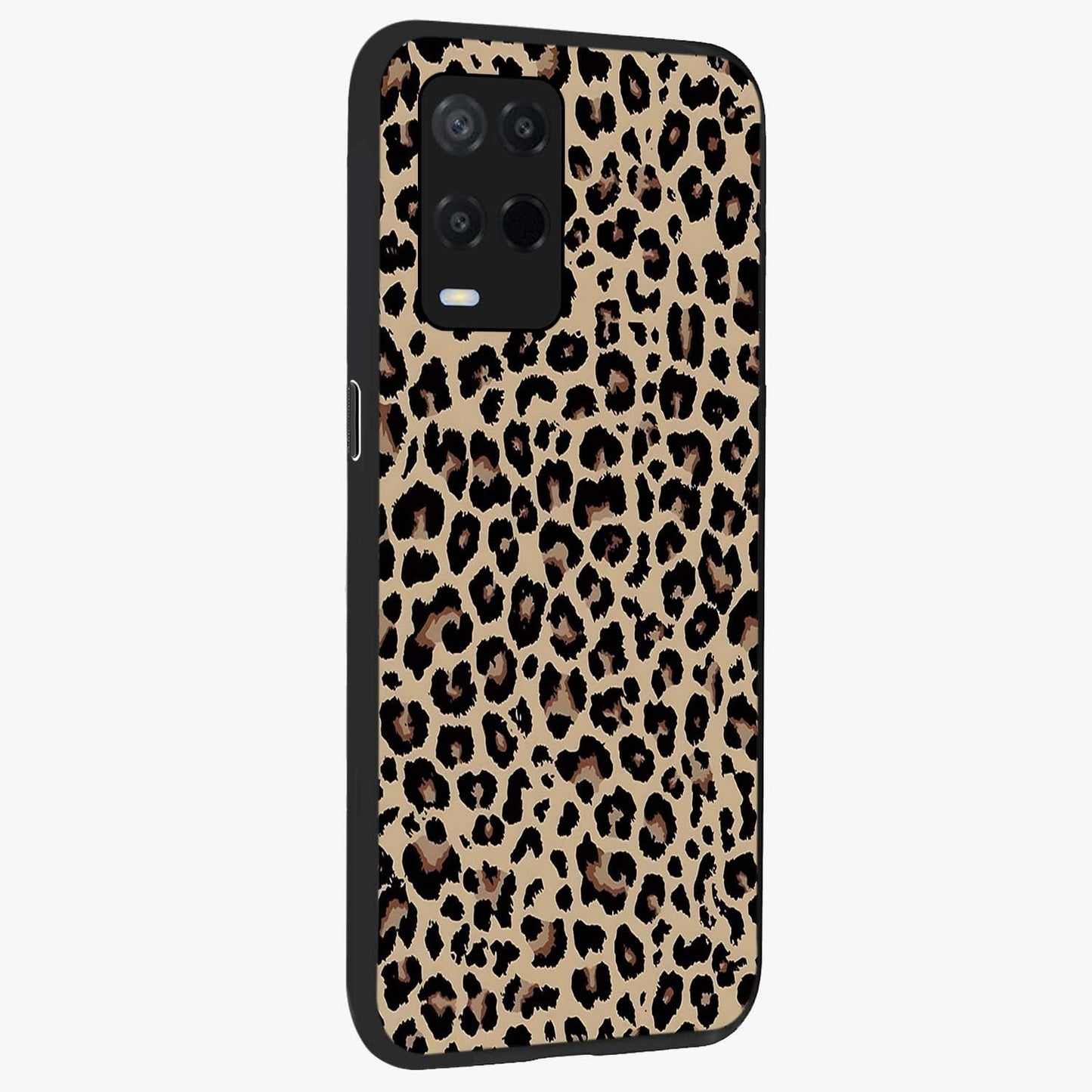 Savage Chic Pattern Glass Case upright view showcasing trendy decorative artwork with edgy fashion theme.