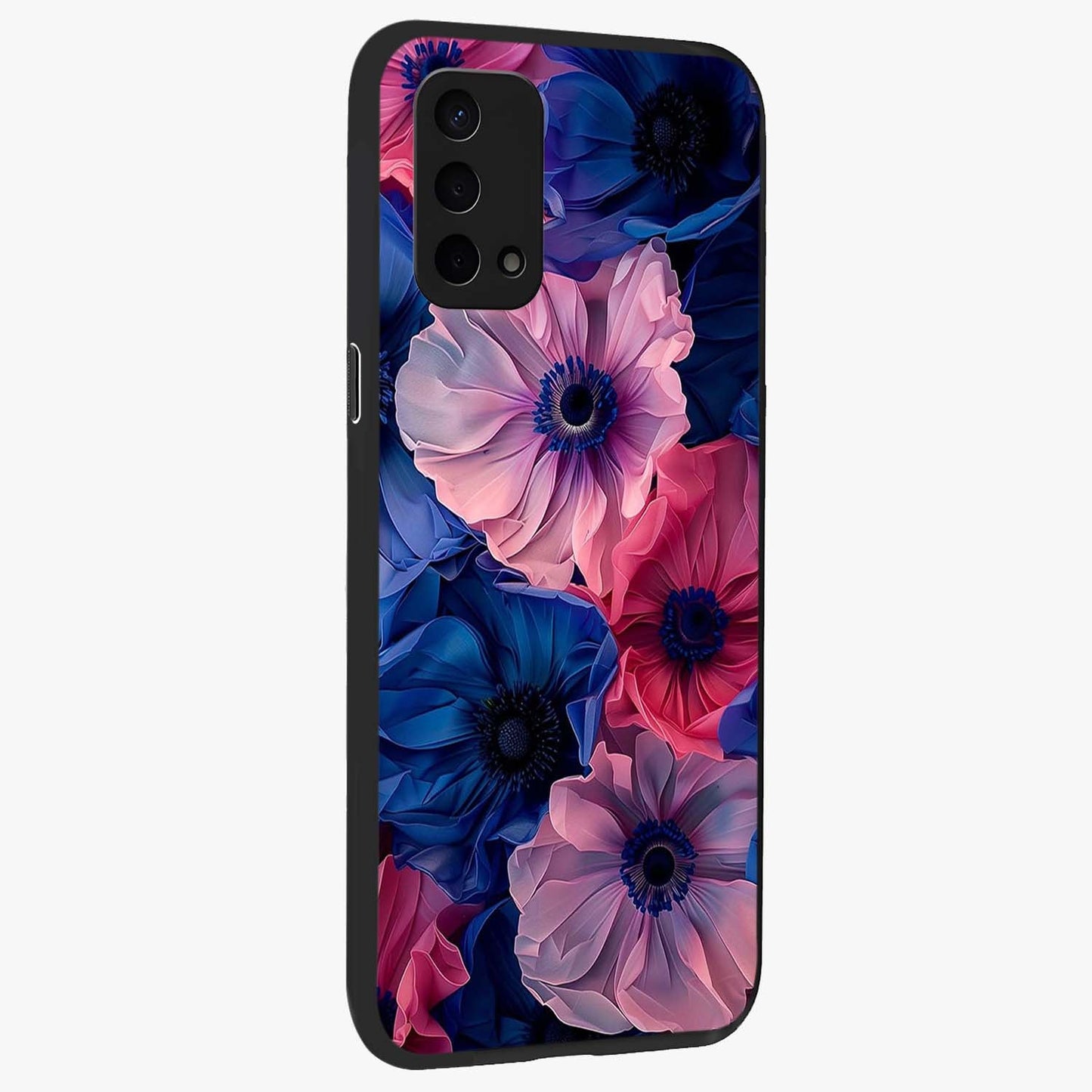 Flower Paper Art Pattern Glass Case upright view showcasing decorative paper floral artwork with creative craft style.