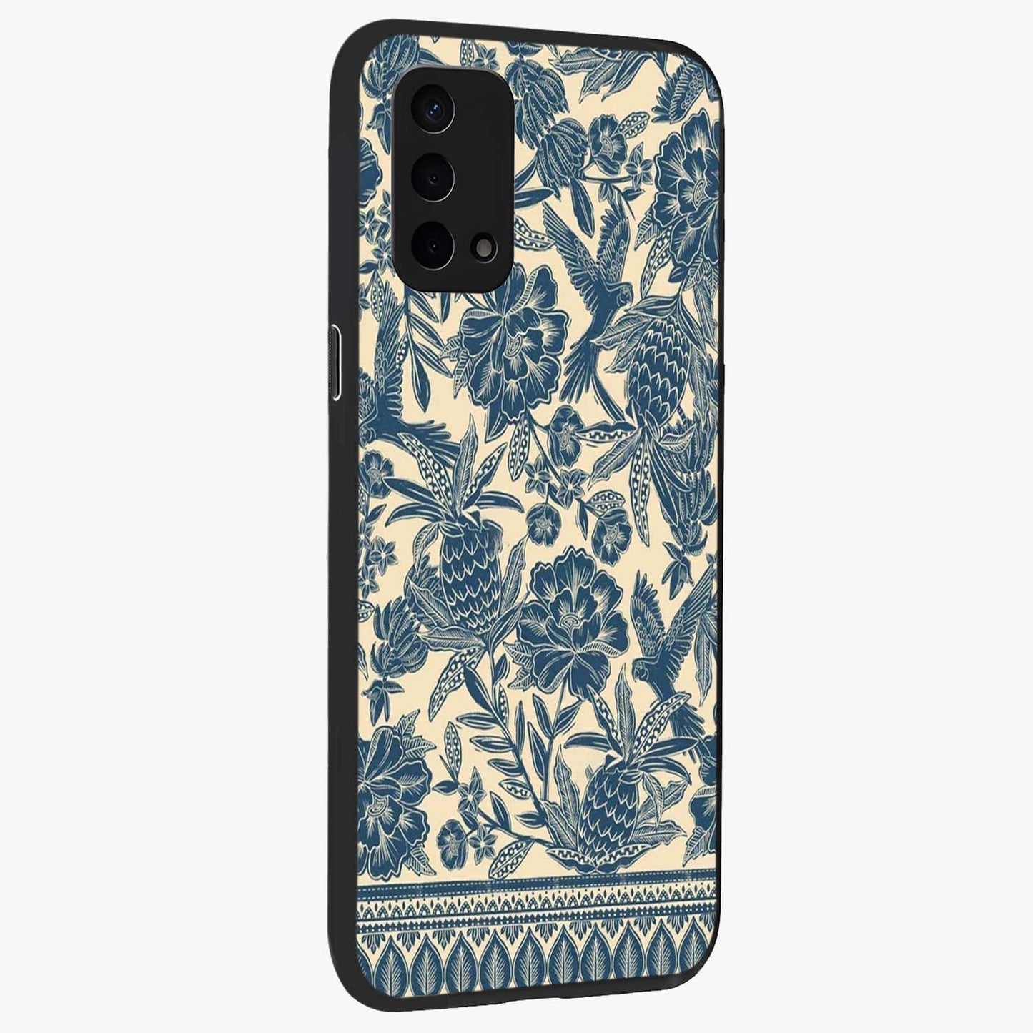 Heirloom Wild Bloom Glass Case upright view showcasing delicate wildflower artwork with timeless floral theme.