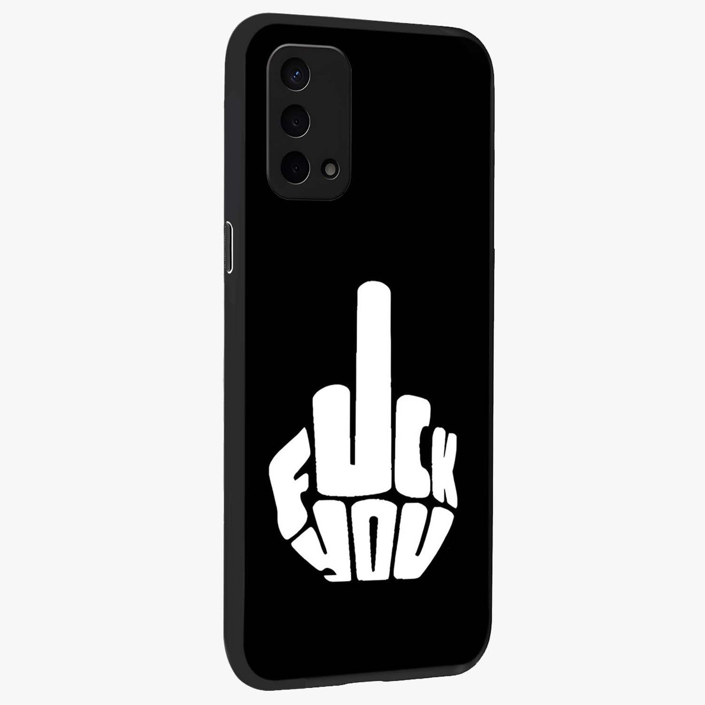 Rebel Mode On Glass Case upright view showcasing striking statement artwork with bold rebellious theme.