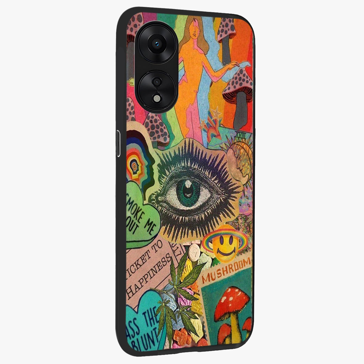Mystic Eye Wonderland Glass Case upright view showcasing symbolic eye artwork with mysterious fantasy theme.